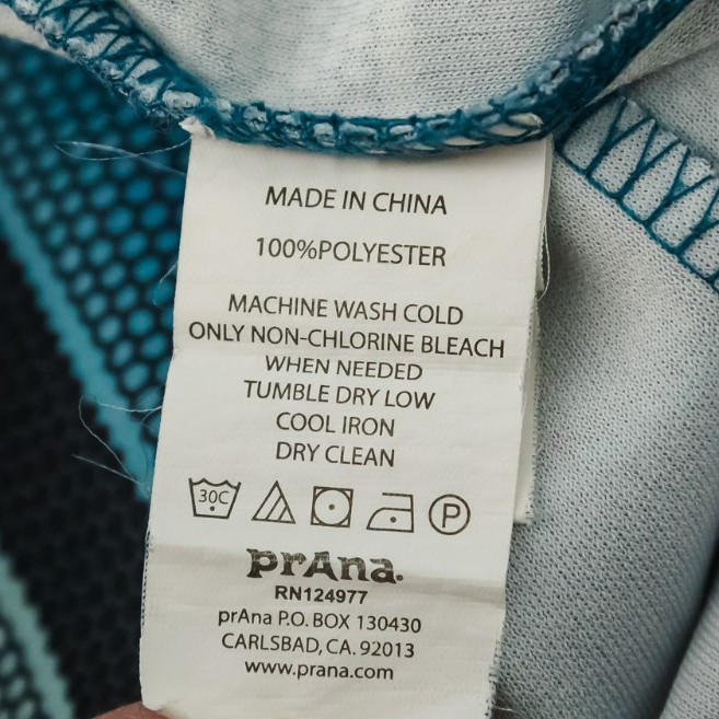 Prana Size Small S Blue Lindy Stripe Crew Neck Short Sleeve Tie Waist Knit Dress