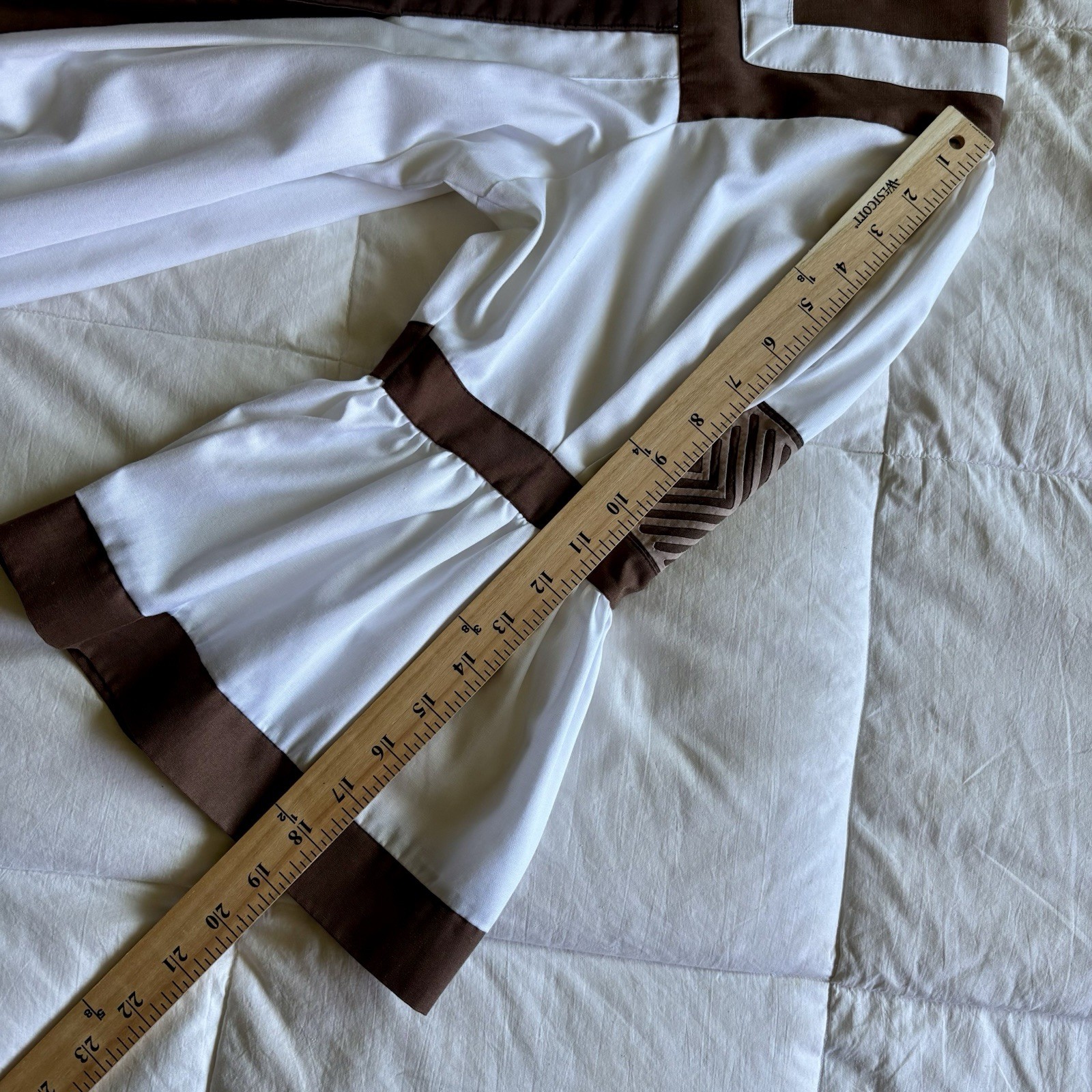 Unique Patchwork Boho Prairie Folk Western Dress Neutral Earthy Peasant Large