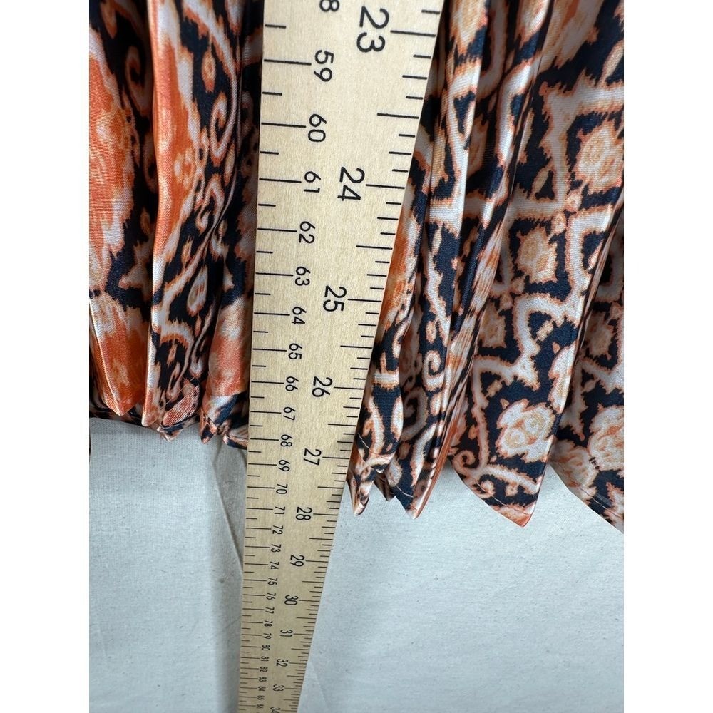 BCBGeneration Geometric Pleated Mini Dress Size Small Orange