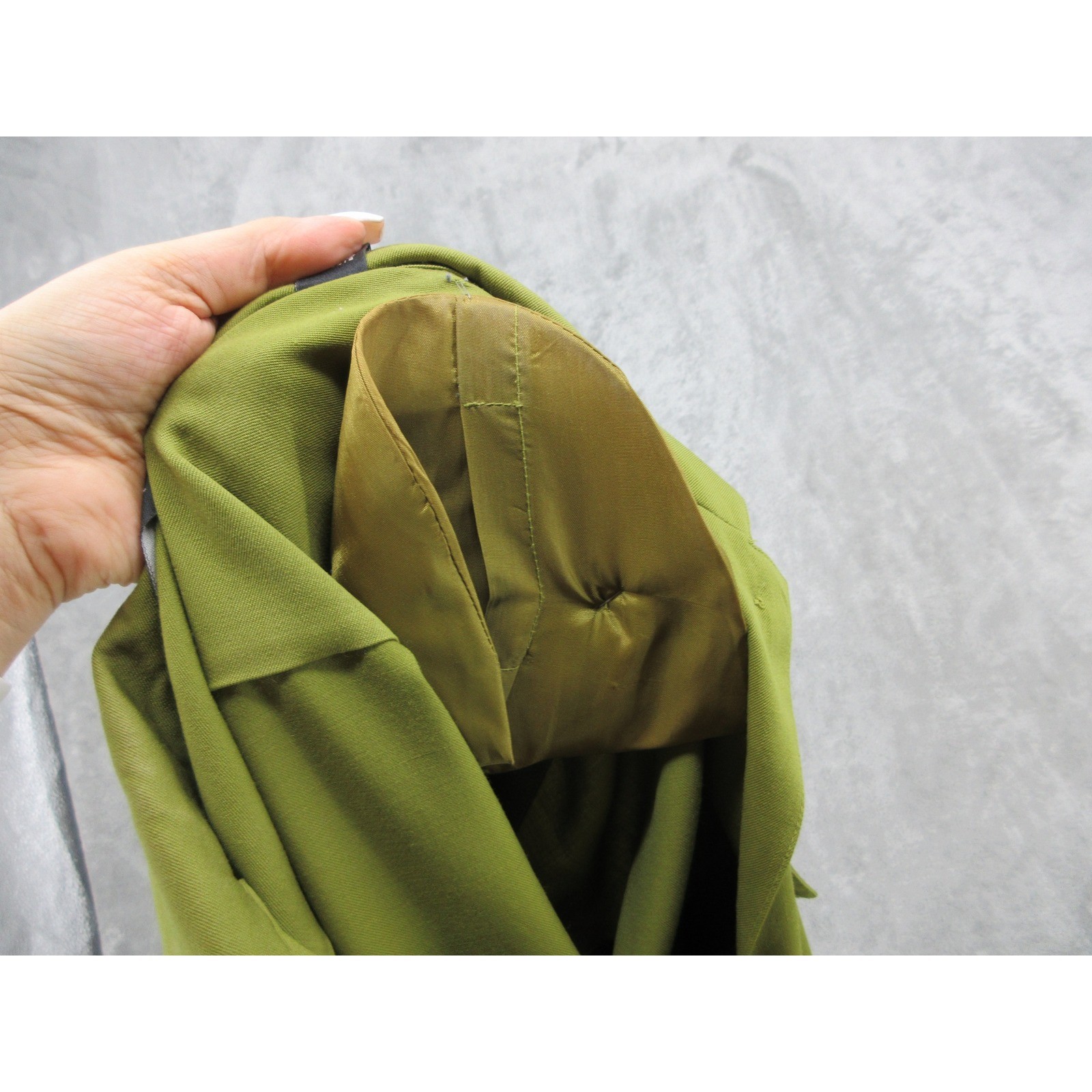 Vintage Linda Allard for Ellen Tracy Dress Womens 6 Wool Button Front Tie Waist