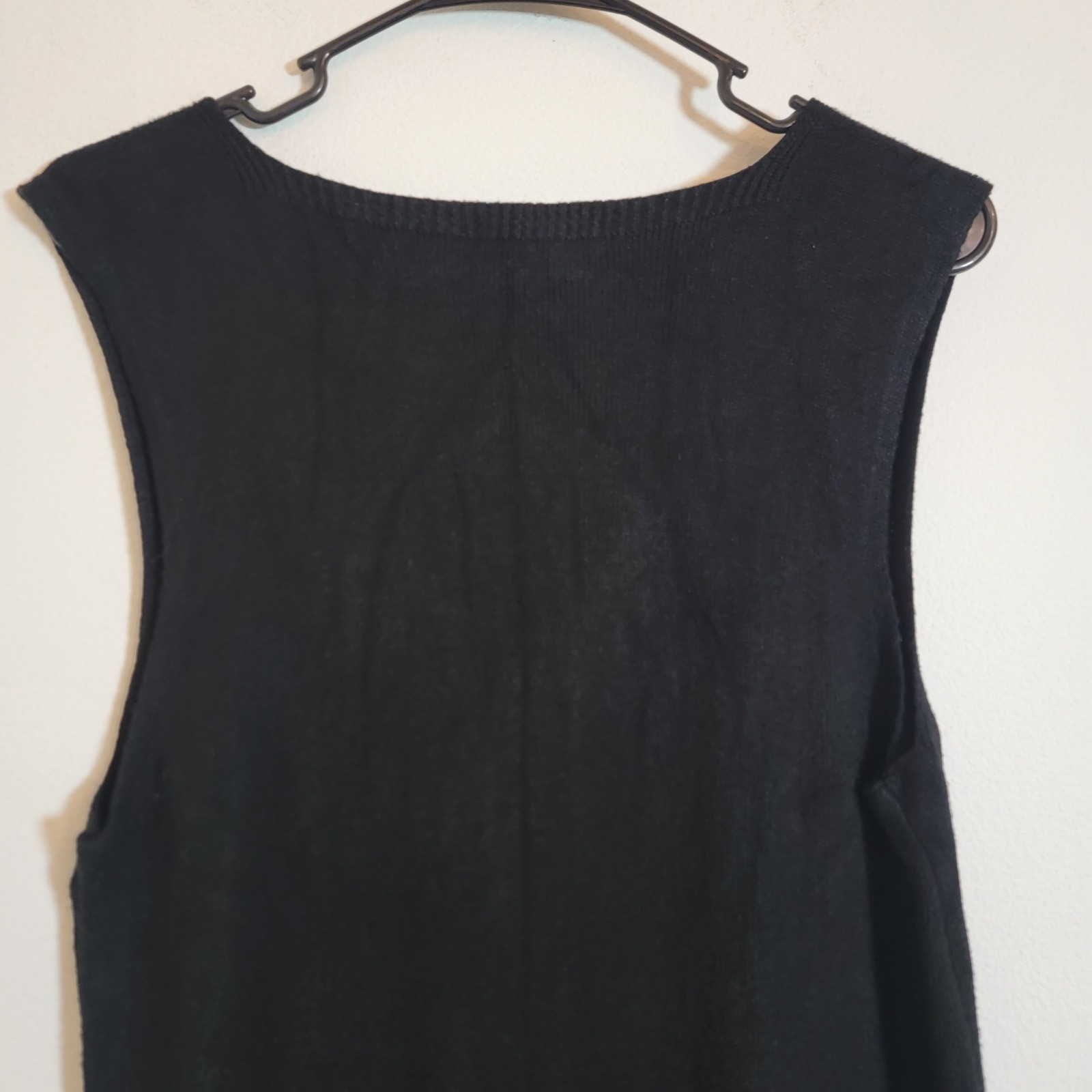 Alchemia Tricot Made in Italy Medium Black Sleeveless Maxi Knit Dress Minimalist