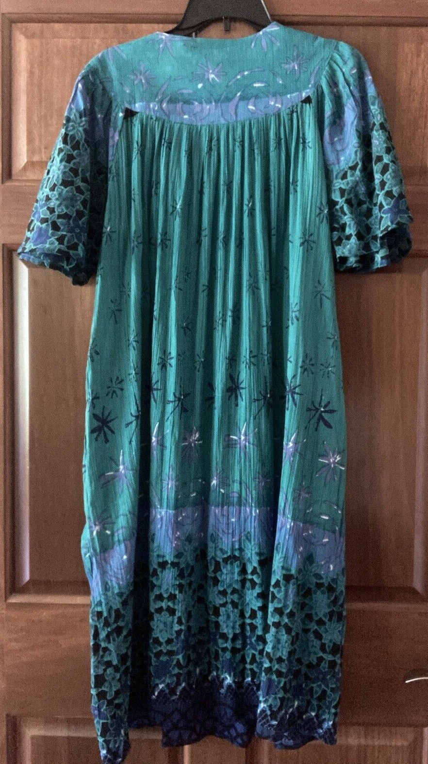 Sante Classics Kaftan sz M 100% cotton Gauzy Made in India 2 pockets pullover