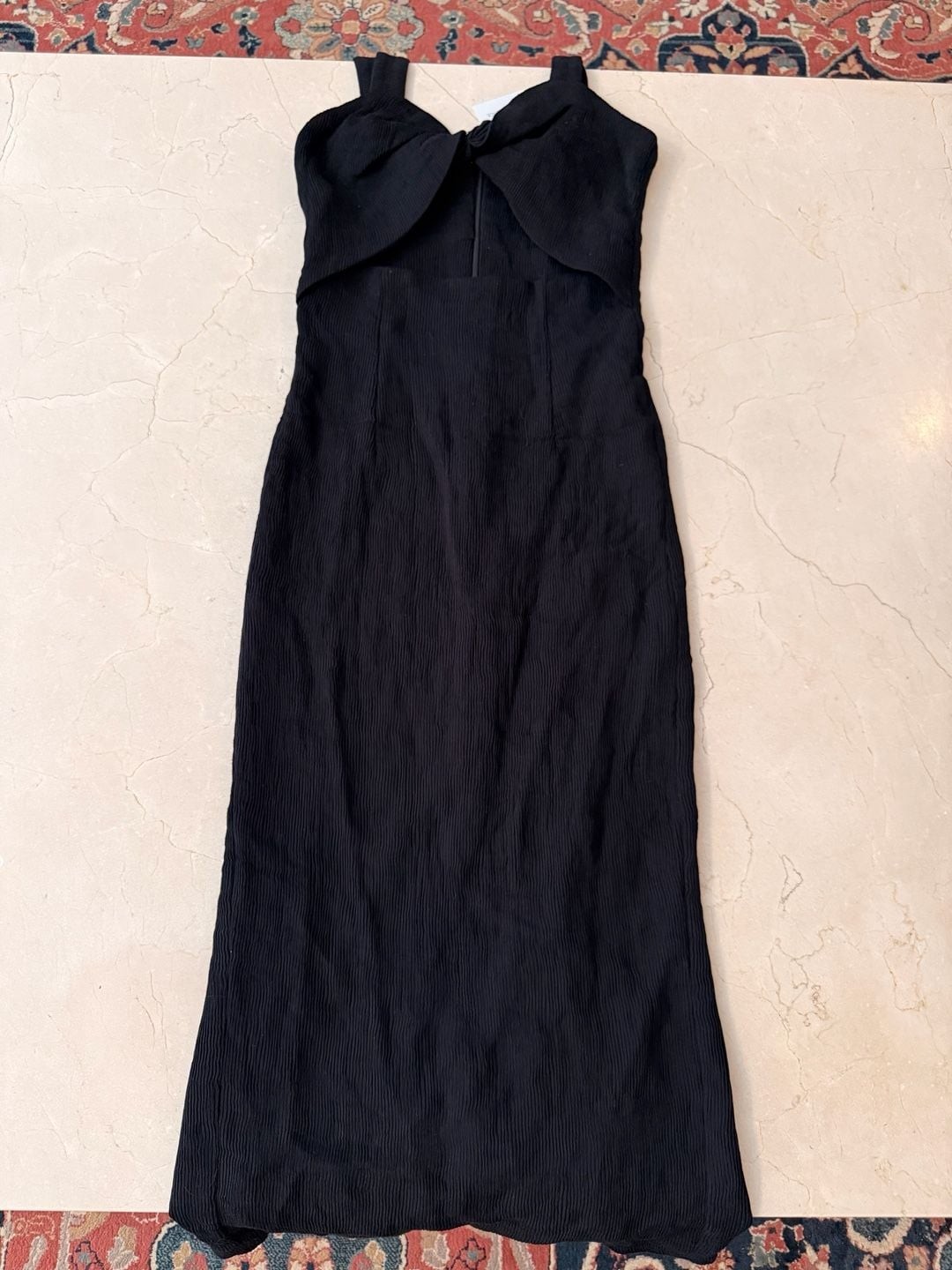 Olivaceous No Looking Back Ribbed Cutout Midi Dress