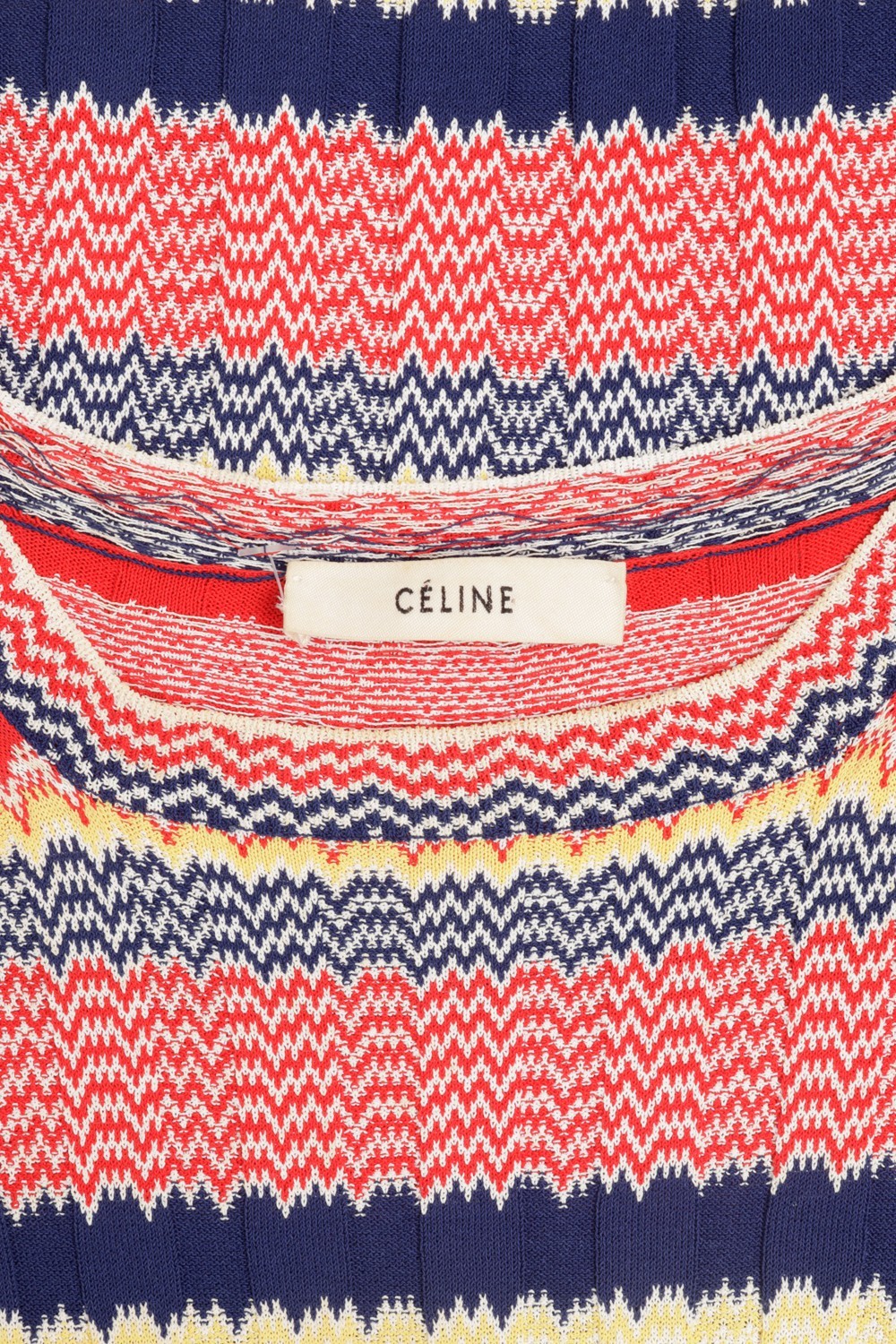 CELINE PHOEBE PHILO 2015 STRIPE KNIT STRETCH DRESS MULTI COLOUR RIBBED VISCOSE