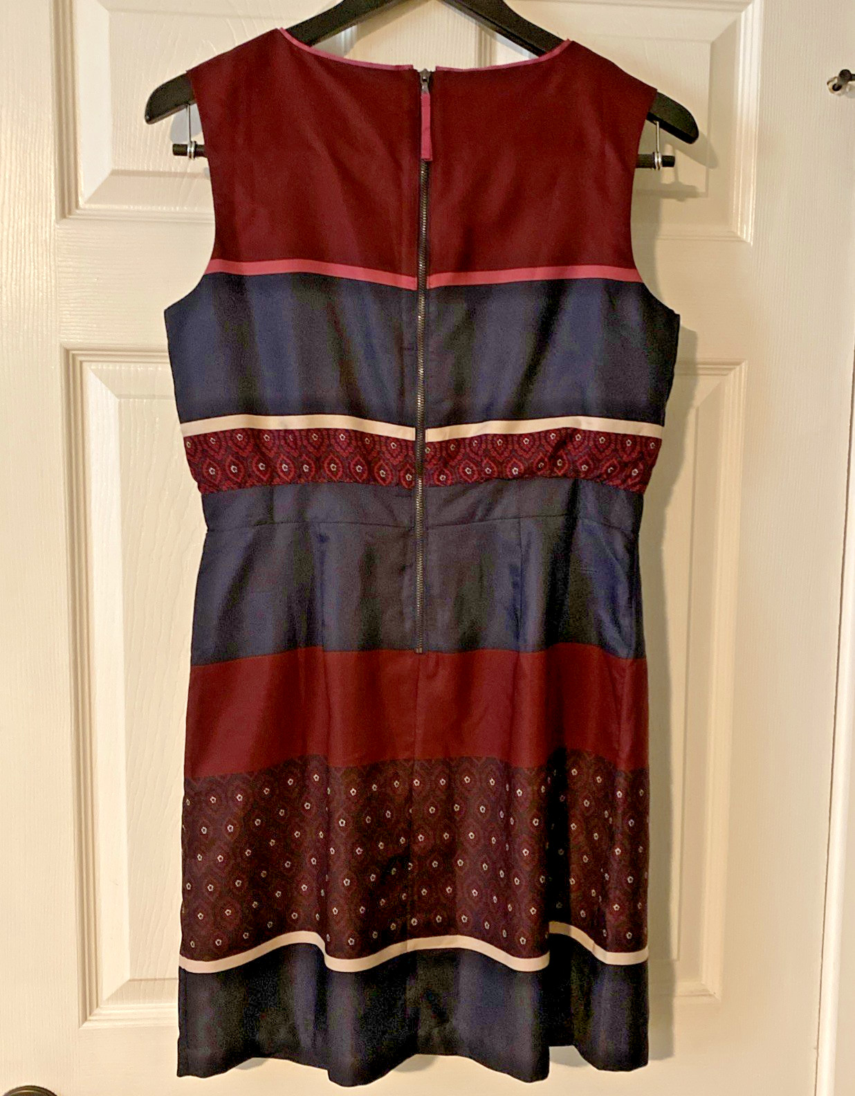 Ann Taylor Loft Sheath/Shift Sleeveless Dress 6 Petite Lined Geometric