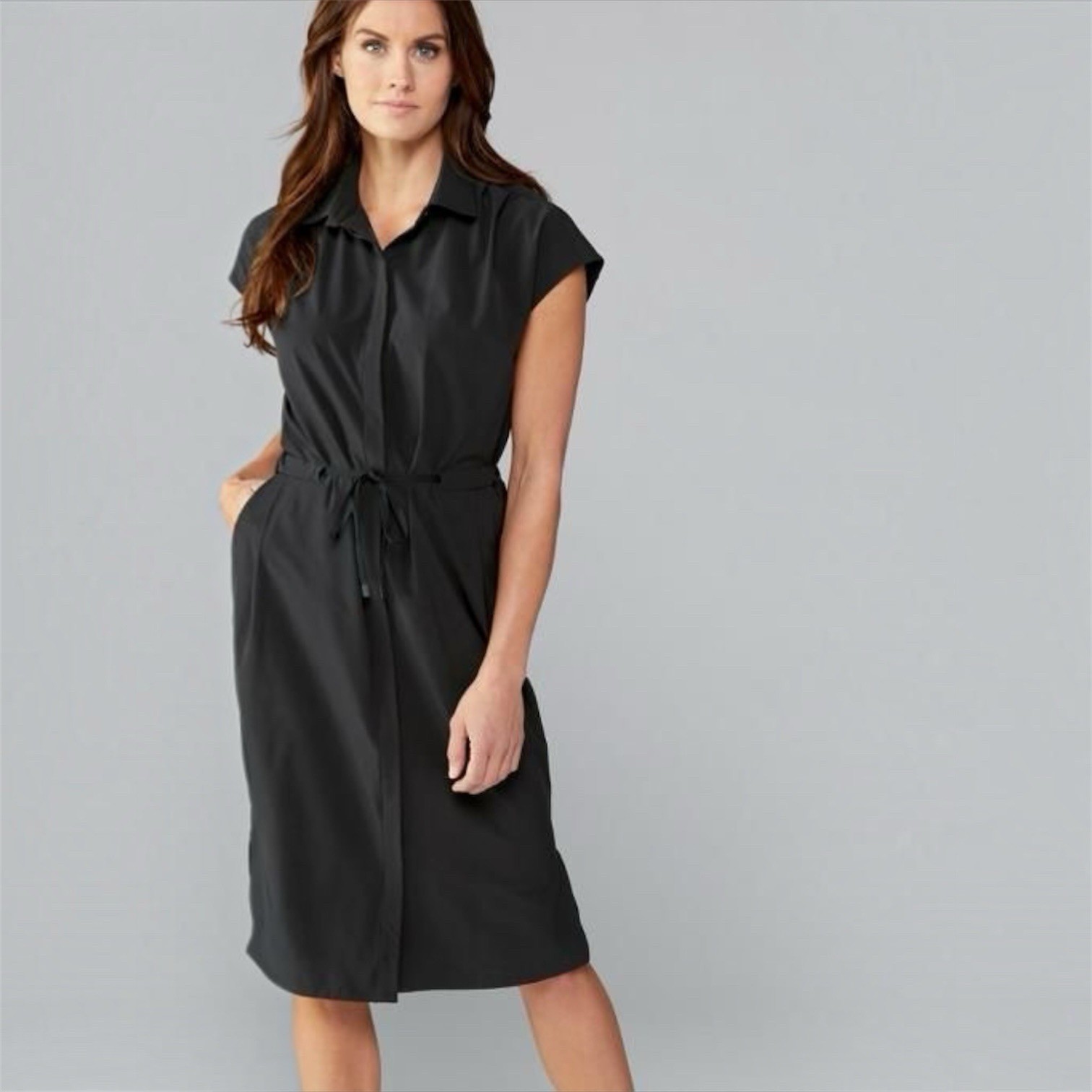 Rei Co-Op Sun Down Shirt Dress Black Size Small