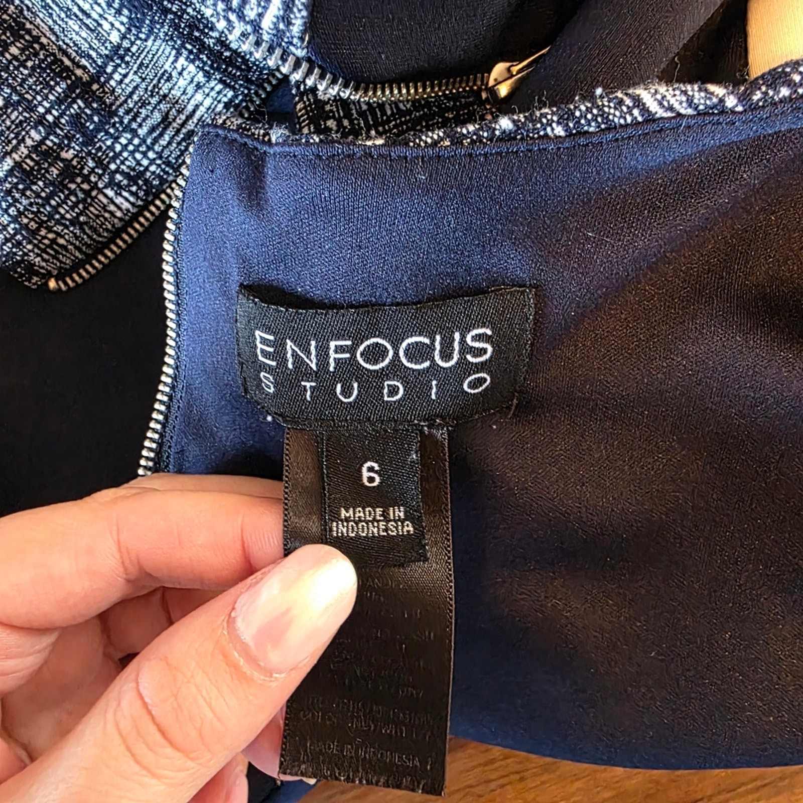 En Focus Studio Navy Colorblock Sleeveless Sheath Dress Office Siren