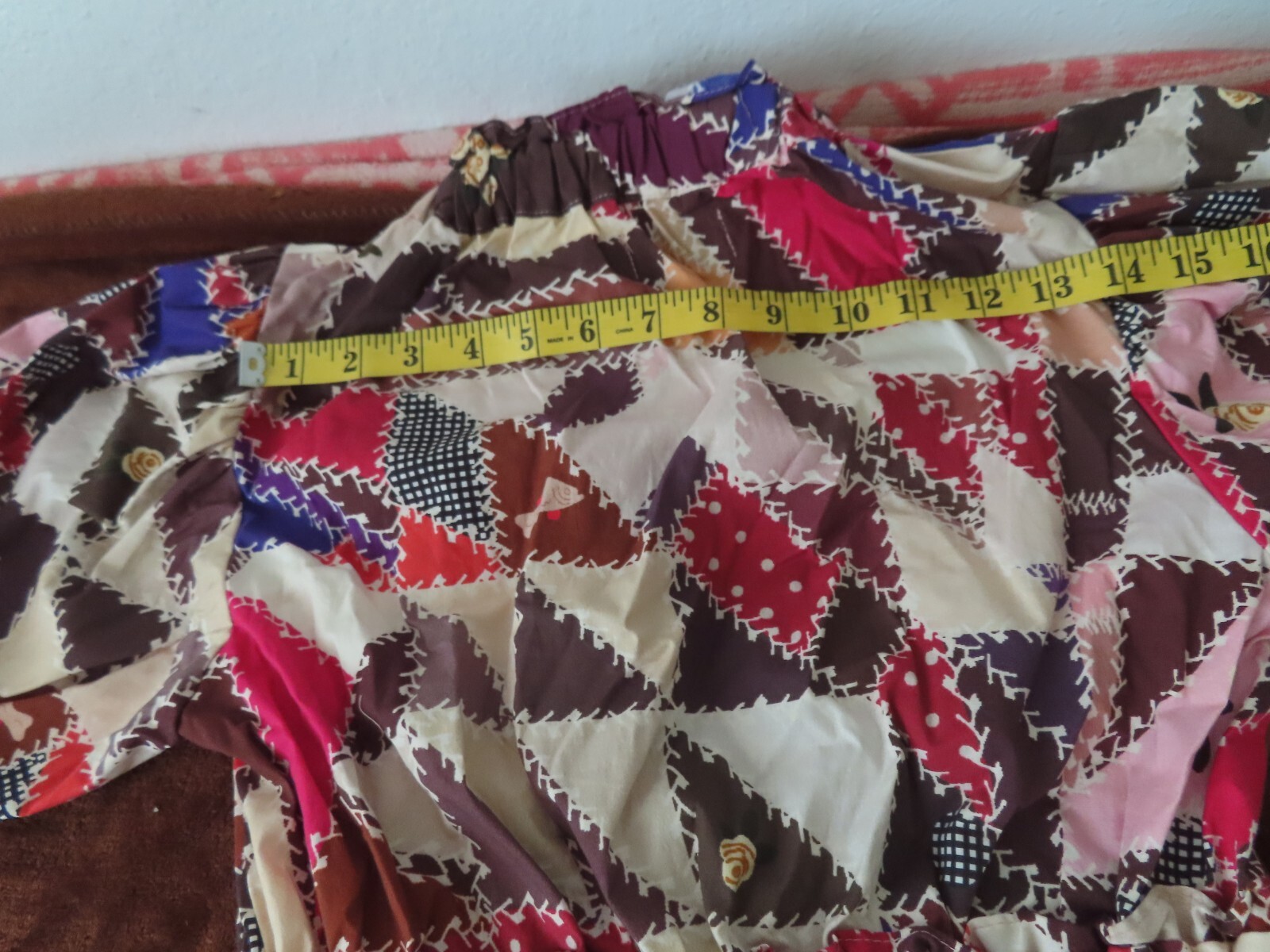 Never A Wallflower elastic collar button up print dress XS NWT