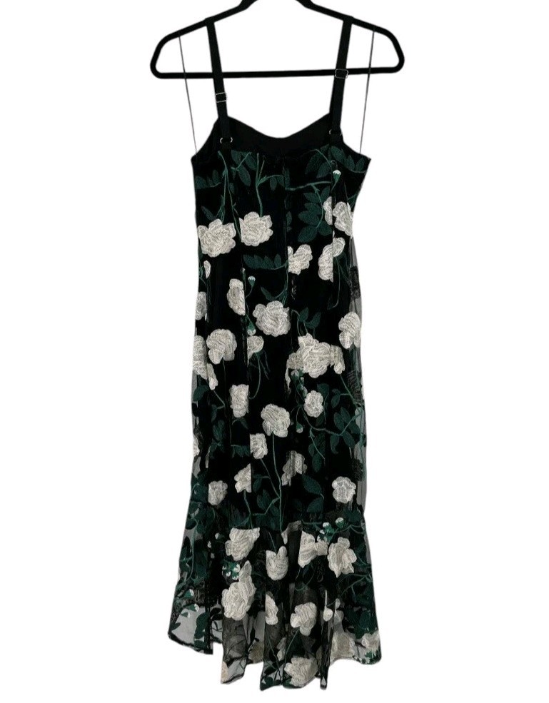Sam Edelman Vine Flower Mesh Embroidered Midi Dress Whimsigoth Wedding Guest 4