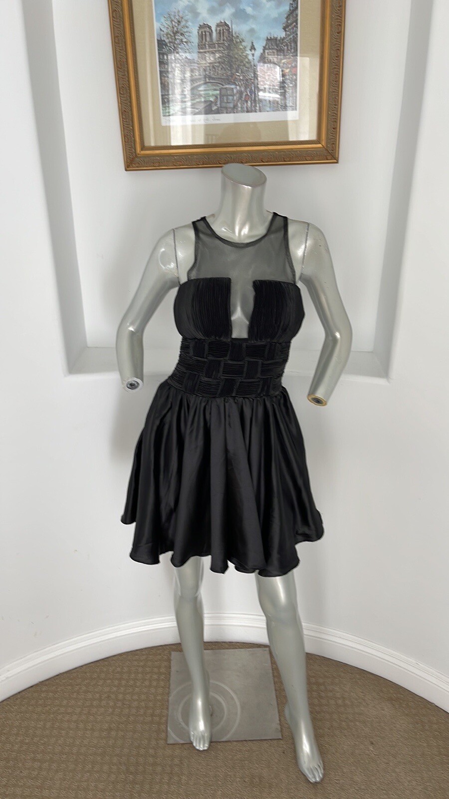 None the Richer Australian Design Sleeveless Fit & Flare Black Dress Size S