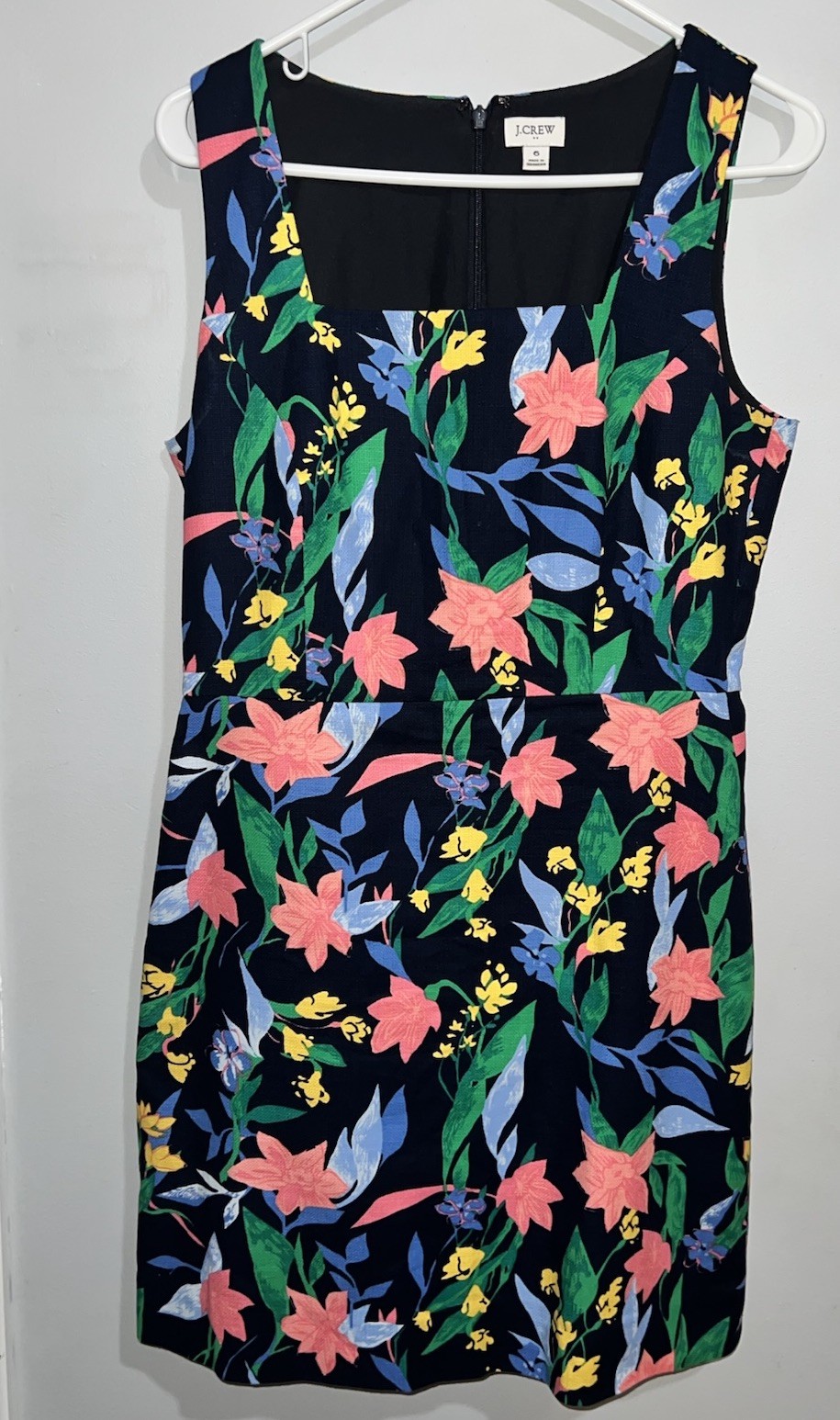 J.CREW Factory Women’s Short Sleeve Midi Dress Tiered Floral Print, Size 6