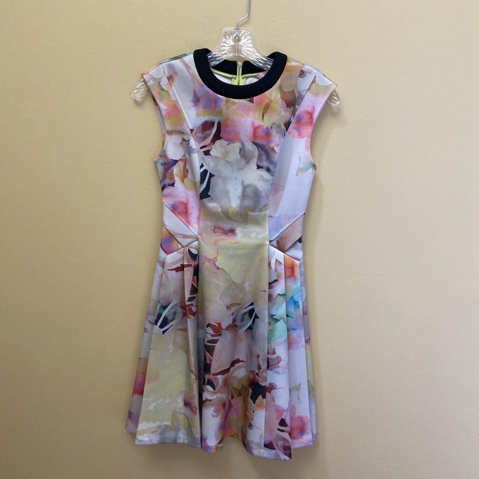 Ted Baker London Jeneyy Electric Day Dream Fit & Flare Dress Ted Size 1 US 2-4