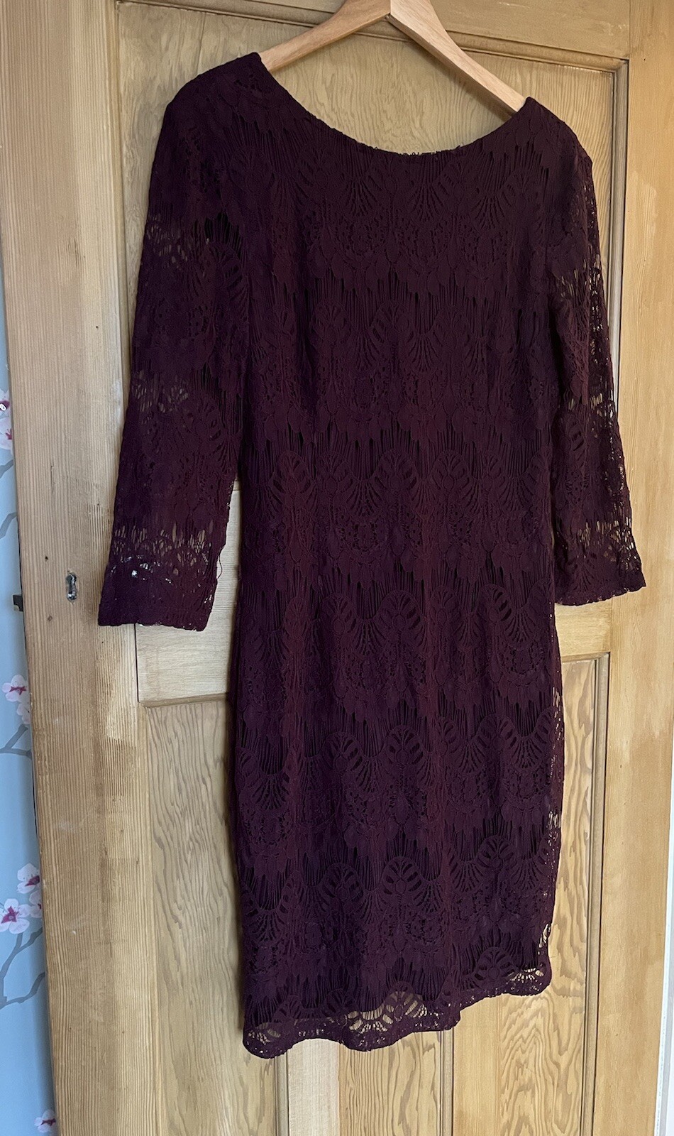 Peacocks Ladies Purple Lace A-Line Pencil Dress Size 12 BNWT