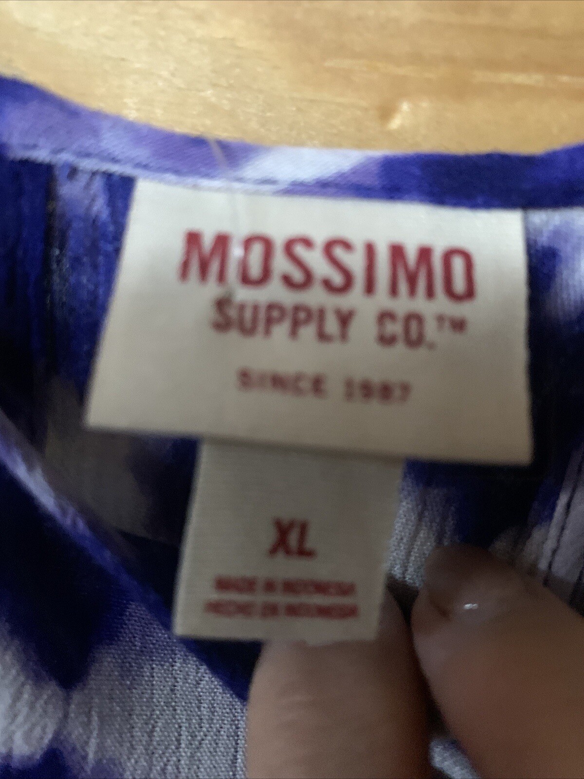 Mossimo Supply Co blue /white spaghetti strap dress cut out pleated dress XL