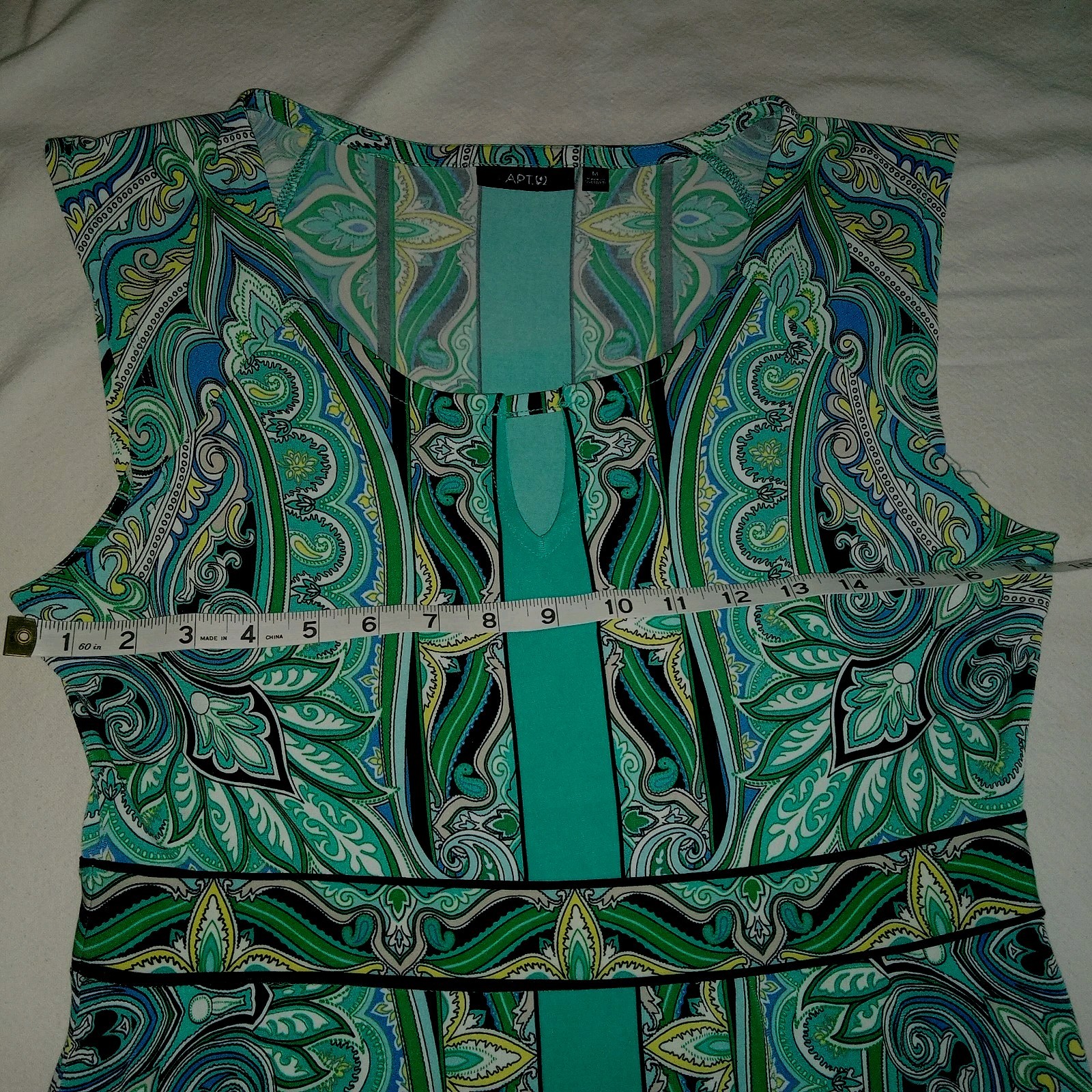 Apt 9 Multicolored Print Sleeveless Keyhole Neck Aline At Knee Dress Sz Med
