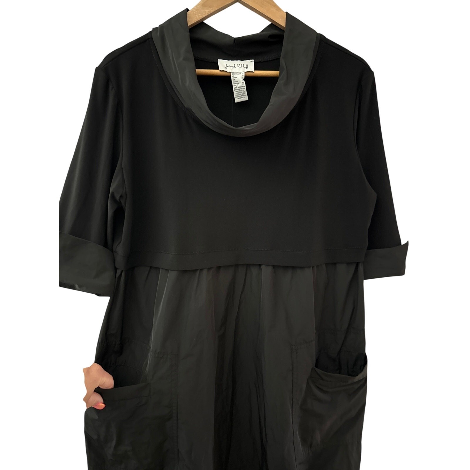Joseph Ribkoff Plus Classic Cocoon Mini Dress Black Size 14