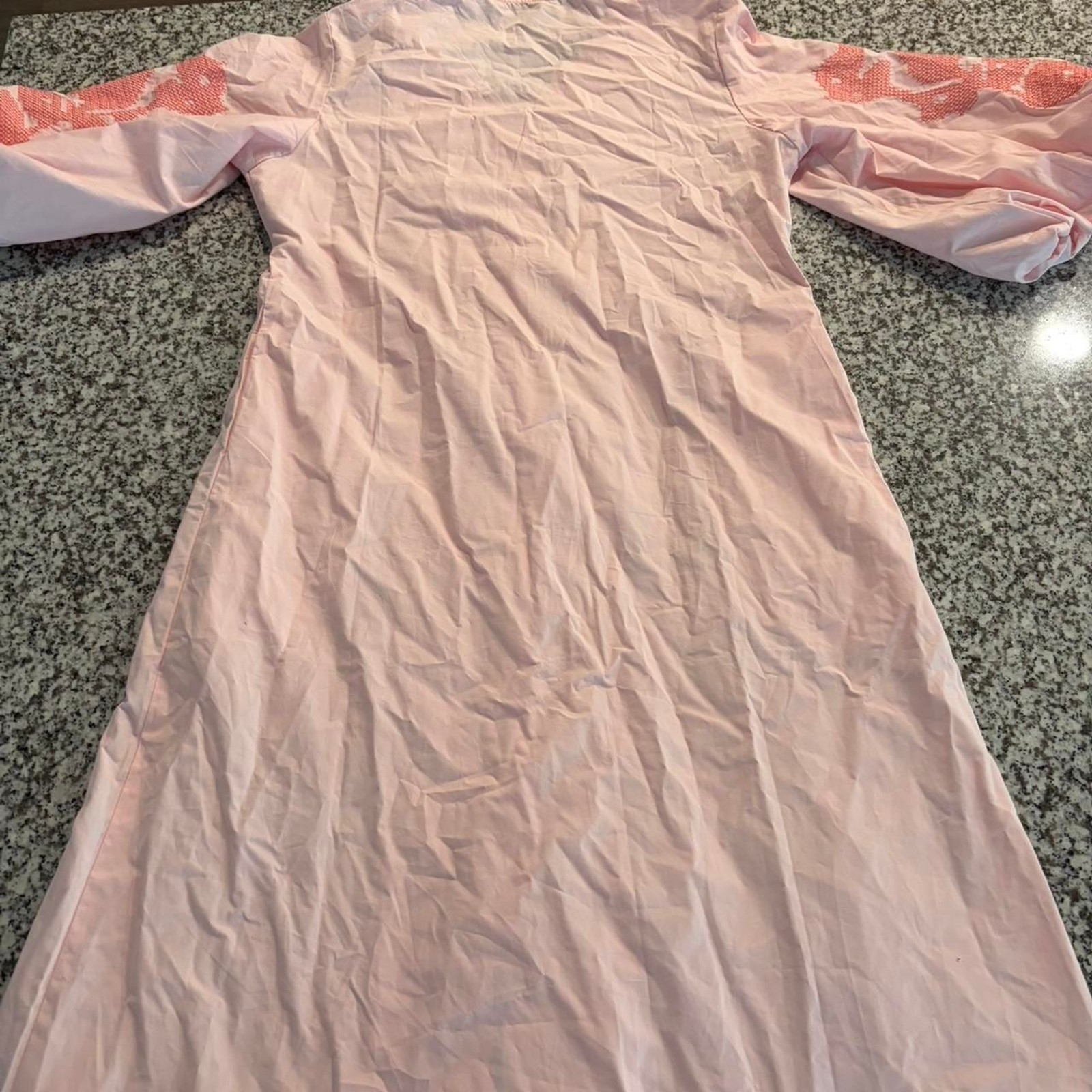 Truly Unique Stunning Women’s Embroidered Salmon Pink Dress Size L