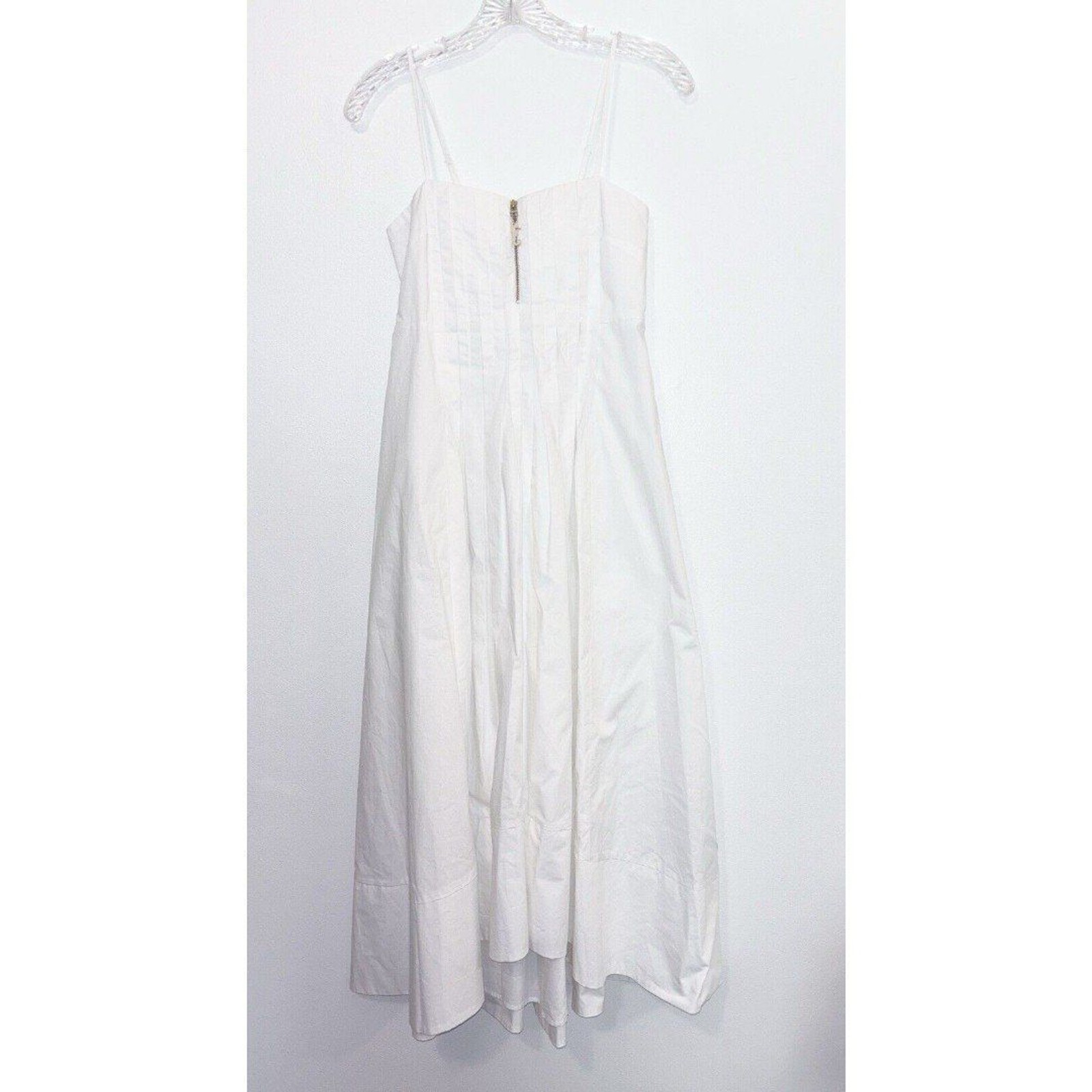 Alemais Selene White Organic Cotton Midi Dress Size 2 -AU 6