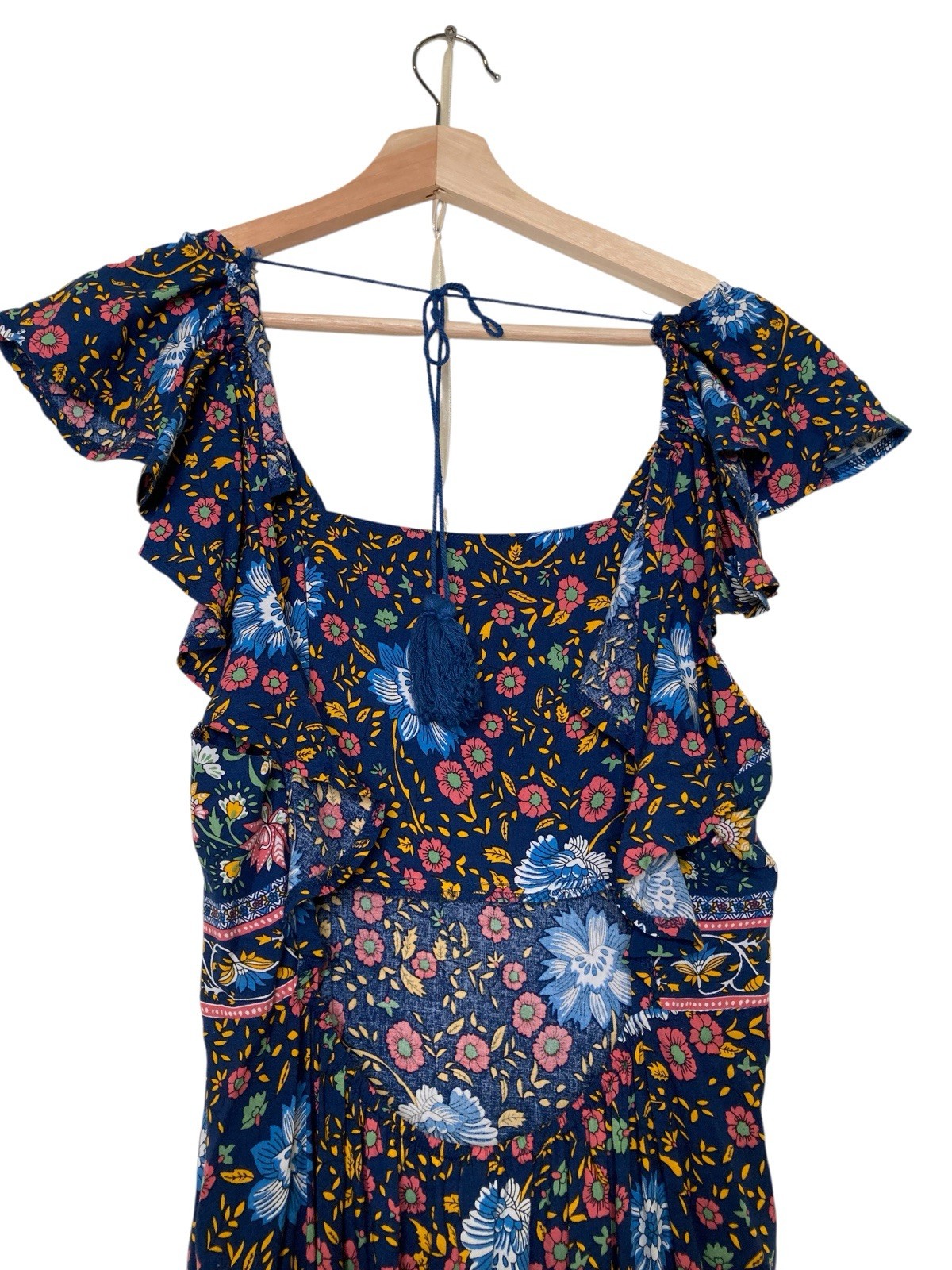 Free People + Spell and the Gypsy Collective Folk Town Floral Boho Maxi Dress L