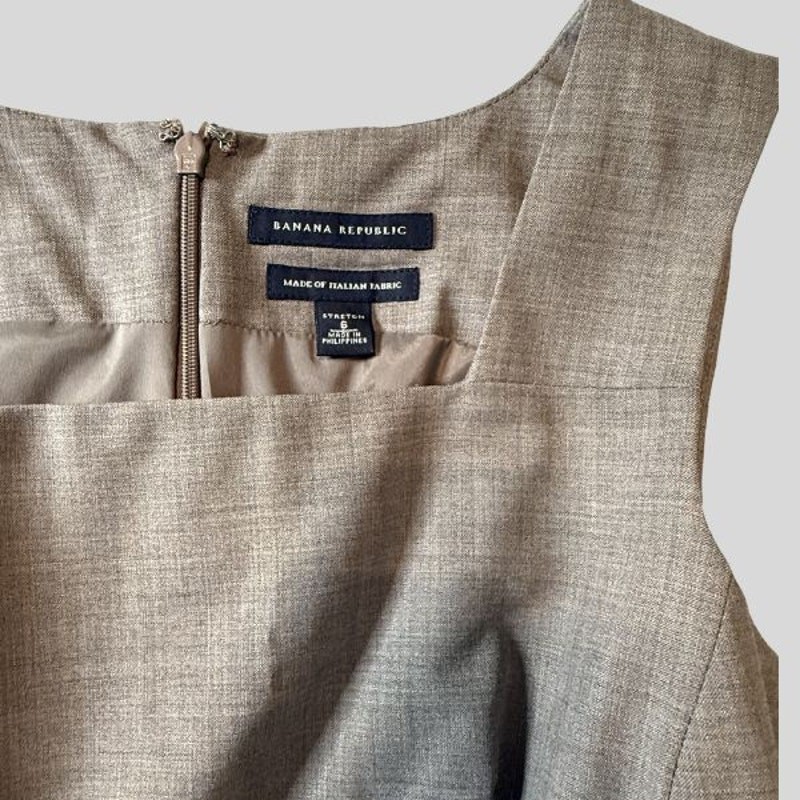 Banana Republic Gray Italian Wool Blend Pencil Dress – Size 6 – Career Chic
