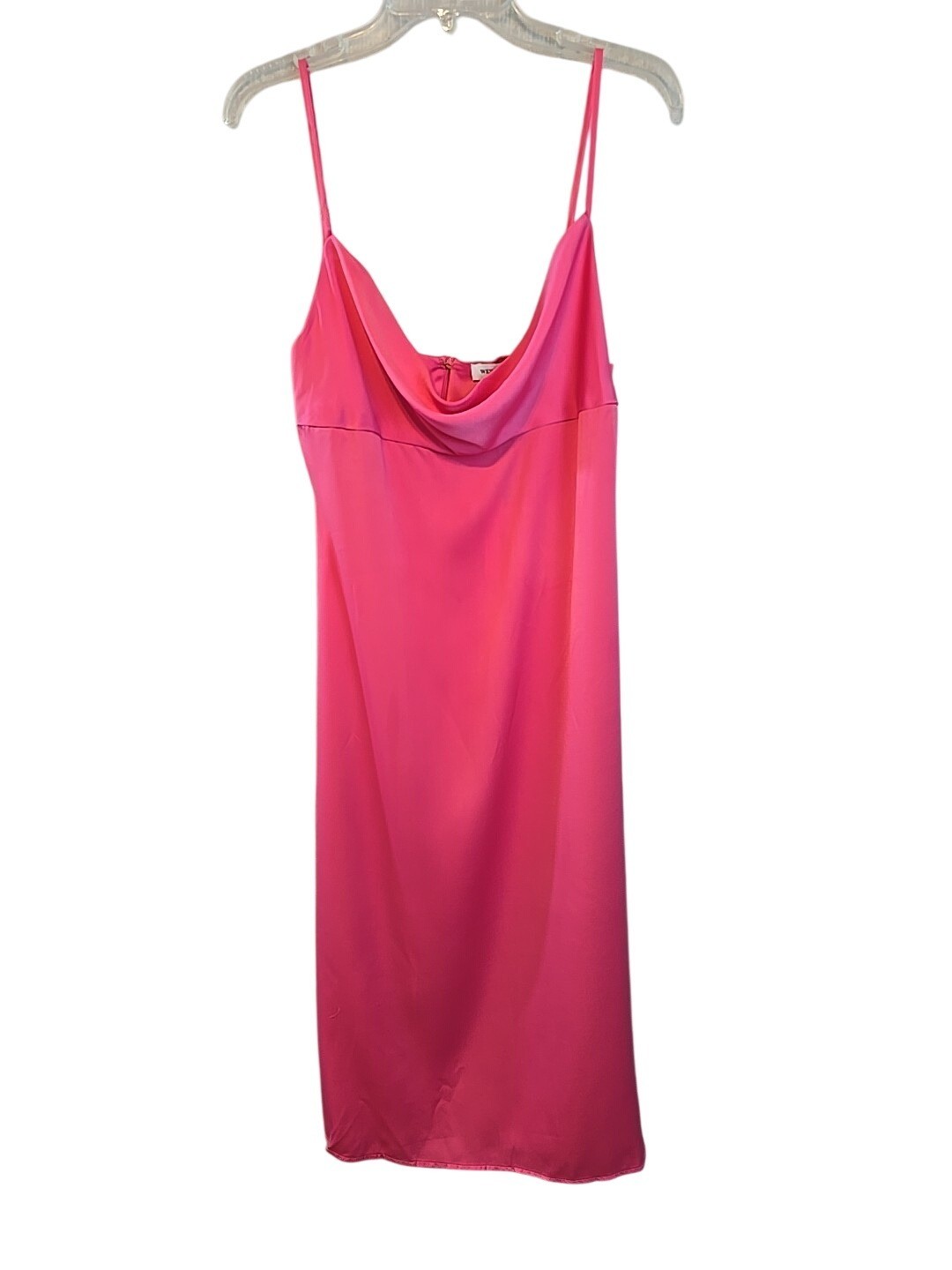 WeWoreWhat cowl neck midi dress Satin Charmeuse strappy pink Size M New