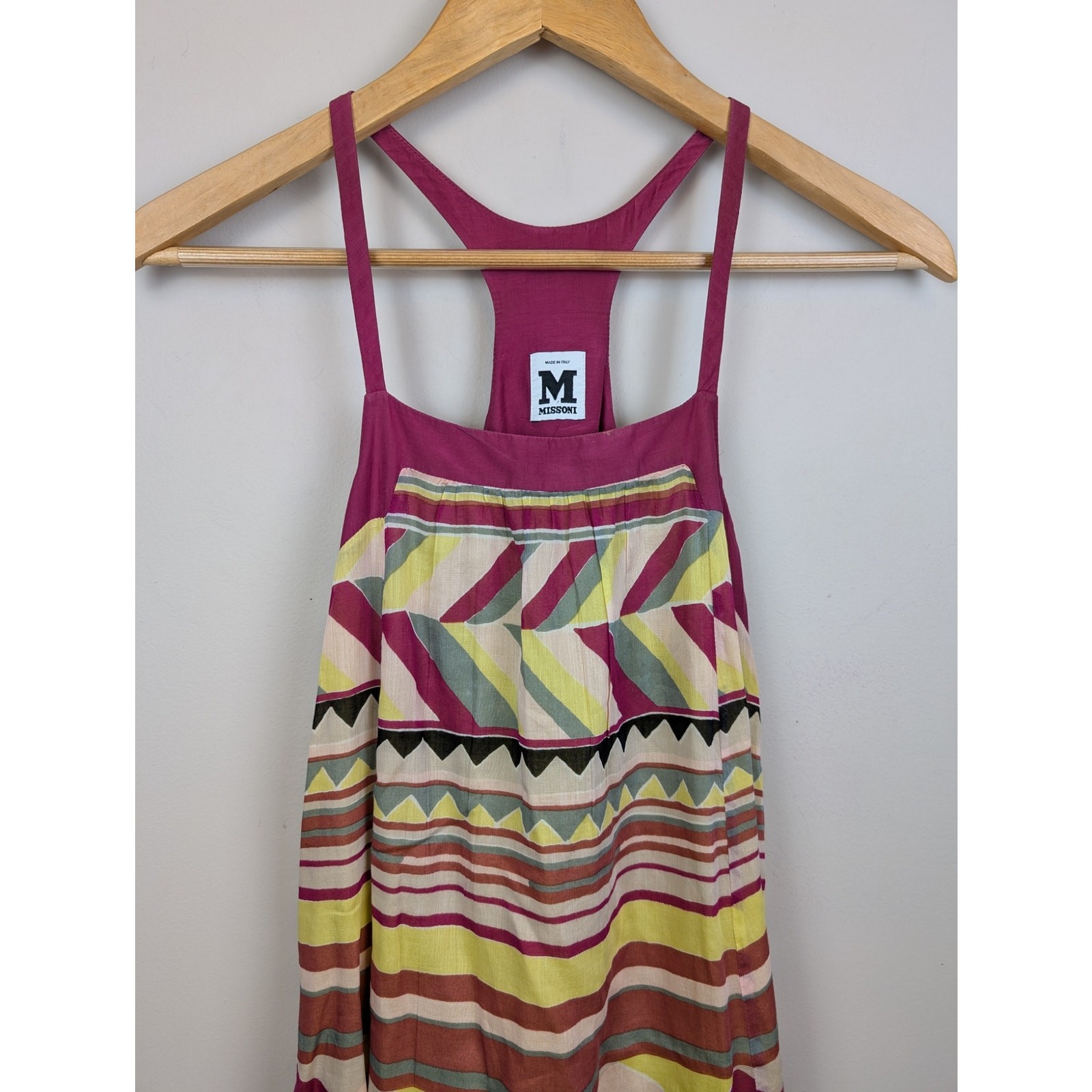 M Missoni Printed Cotton Halter Mini Dress M US 6/ IT 42