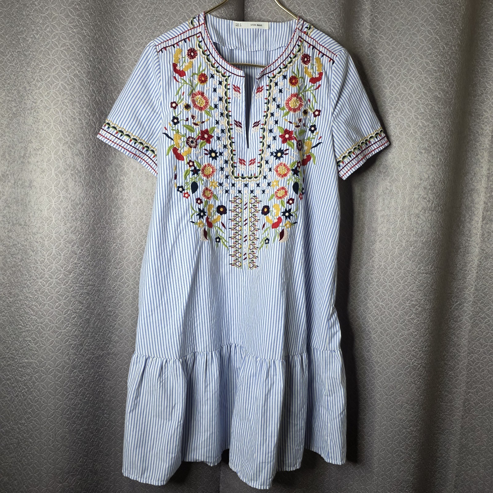 Sfera Basic Women’s M Blue Cottagecore Floral Cotton Country Boho M