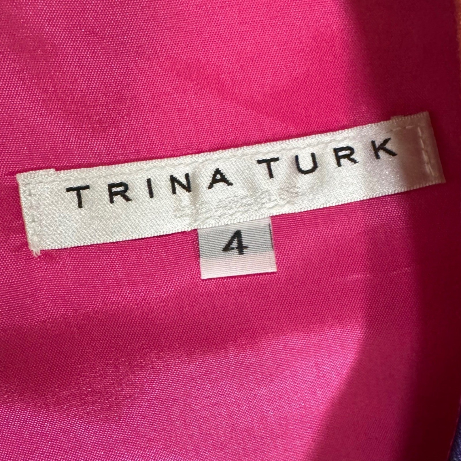 Trina Turk Multi Color Paisley Stripe Silk Blend Sheath Dress Size 4 NRTD17R001