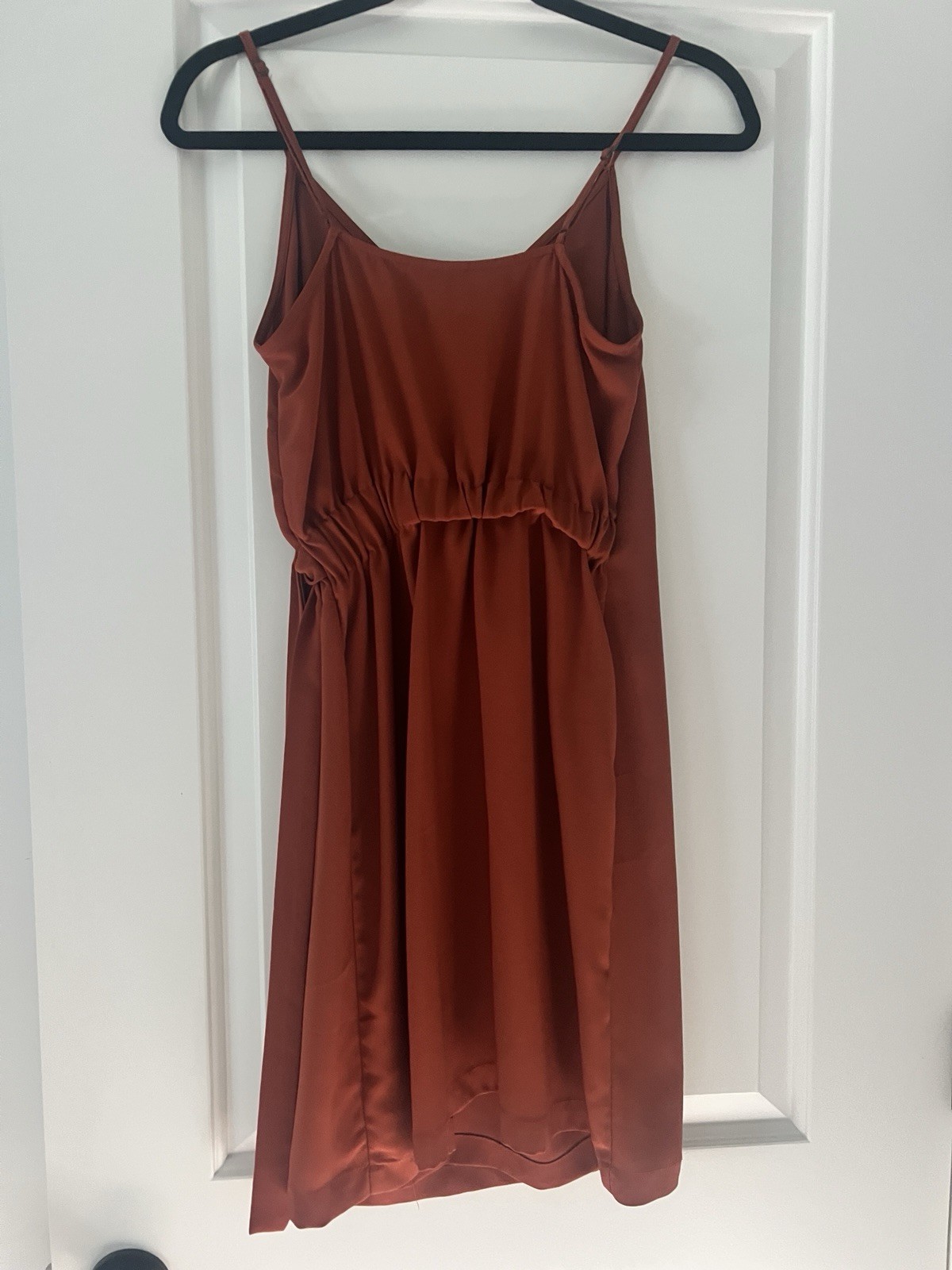 Mossimo Rust Orange Slip Wrap Mini Dress Sleeveless Straps Sz XS