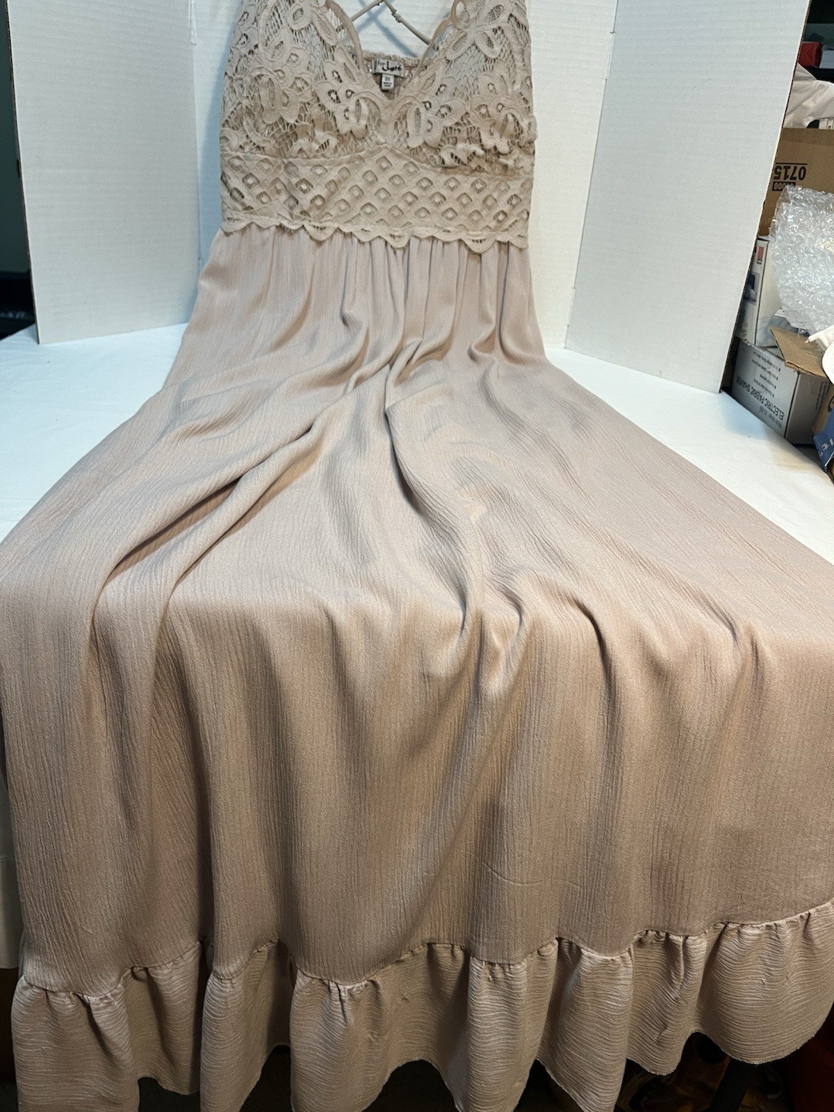 Justify Blush Pink Maxie Dress, 1/2 Slip Lining. 60” Long