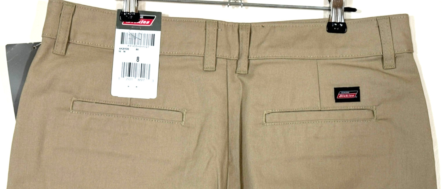 Genuine Dickies Women’s Stretch Twill Skirt Khaki Size 8 (32″) NWT Workwear Golf