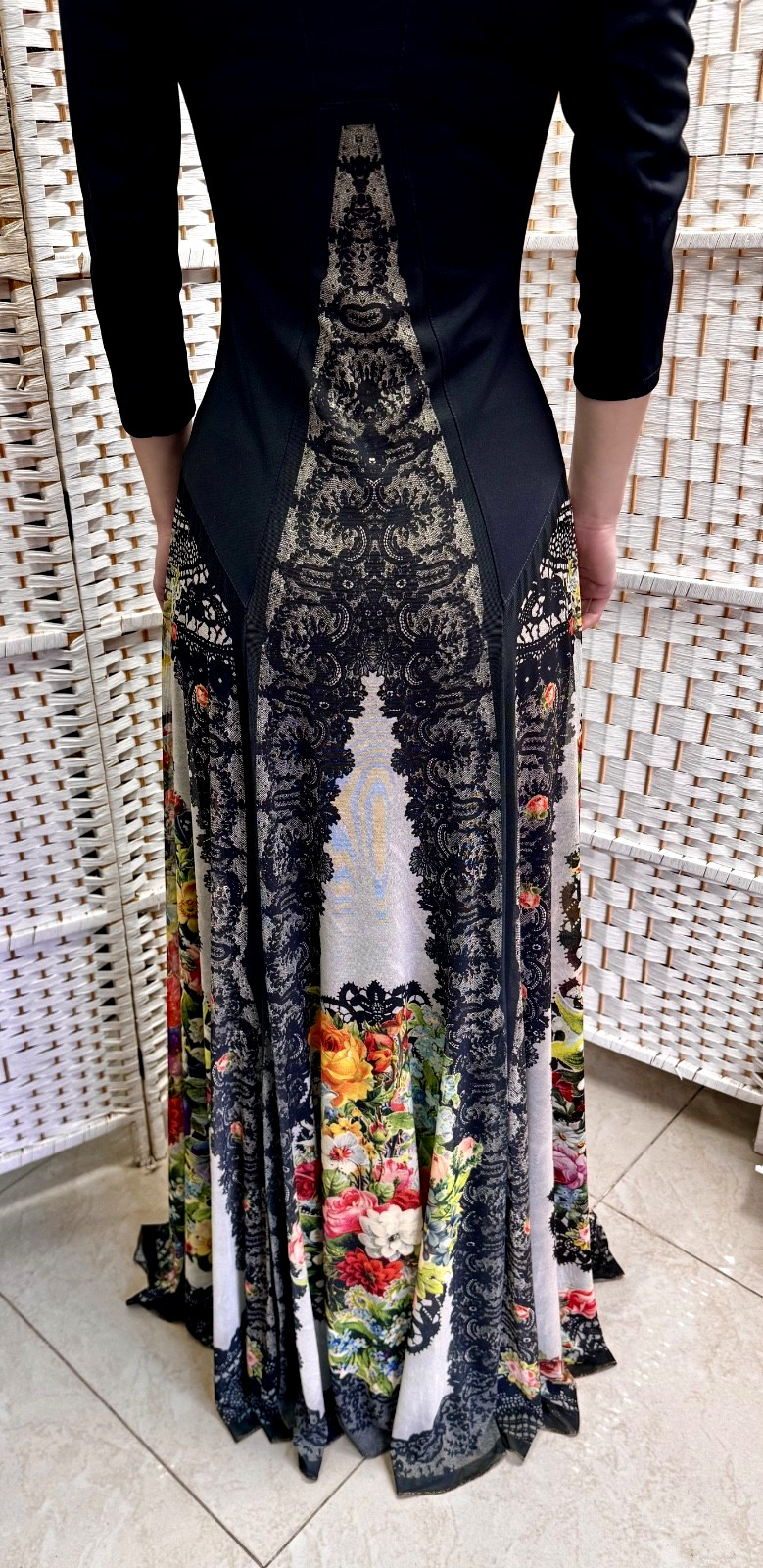 Michal Negrin Elegant Full length Floral Dress Size – 36 – NWT #2#