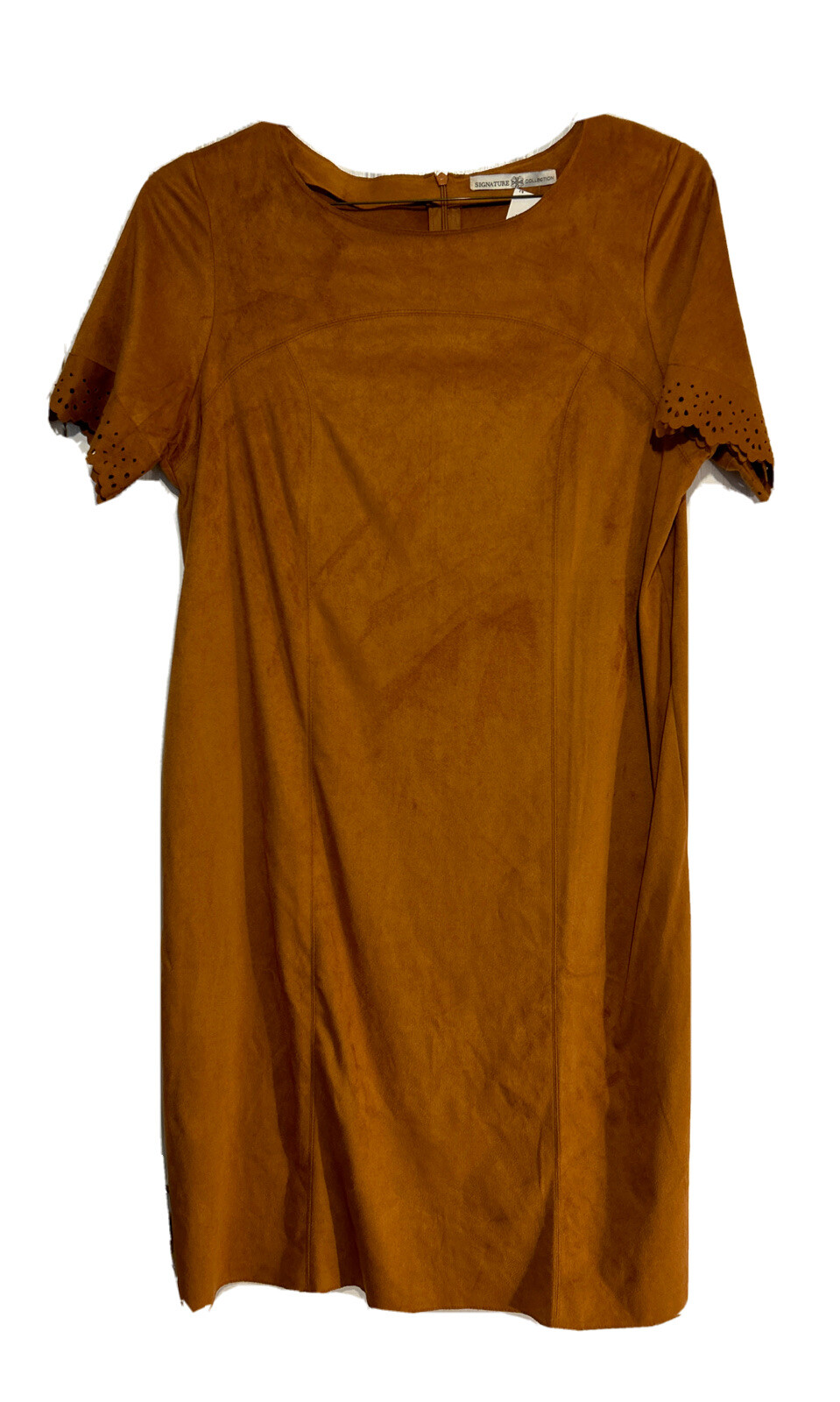 Signature Collection Camel Faux Suede Dress Size Medium NWT