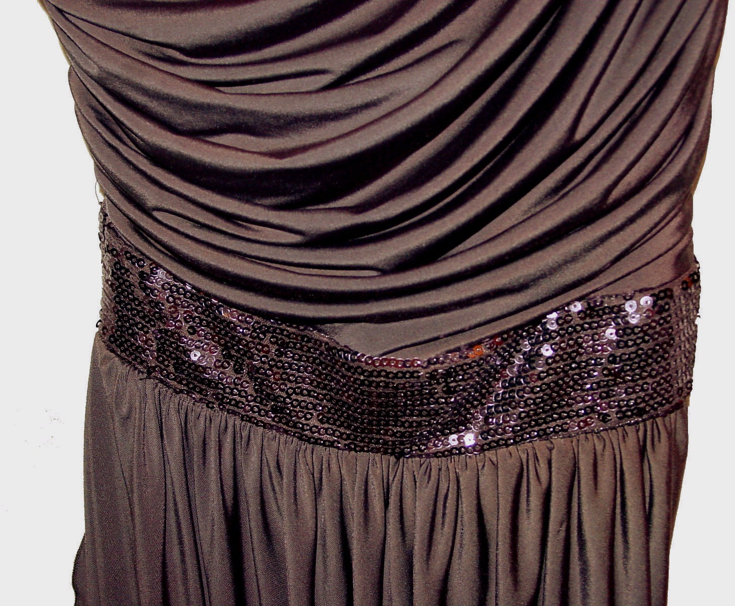New Dress, B. Darlin, Purple Asymmetrical 1-Shoulder Sequins heavy-Shirred 1/2