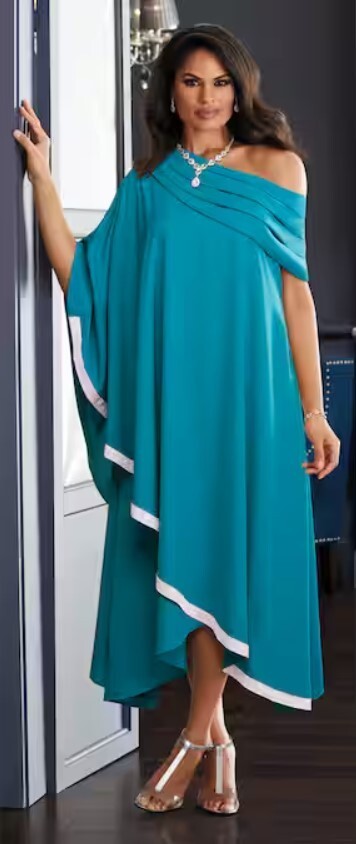 Size M Ashro Black Rhinestone Embellished Sisi Summer Crystal Caftan Dress