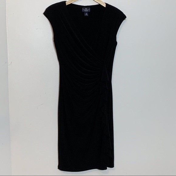 EUC American Living Gathered Waist Ruffle Dress