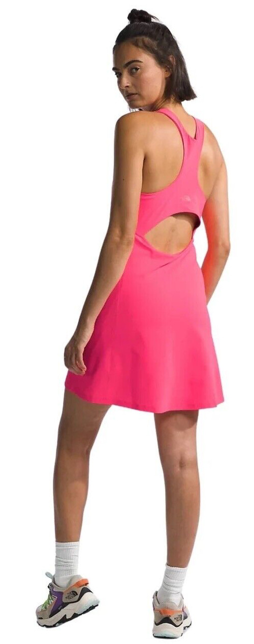 NEW The North Face NF0A86SJP2B-L Argue Radiant Poppy Hike Fitted Dress Women’s L