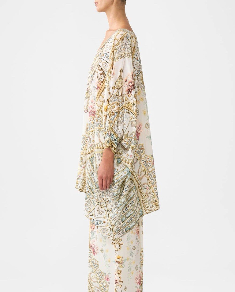 Camilla Ottoman Dynasty Short Kaftan With Cuff One Size