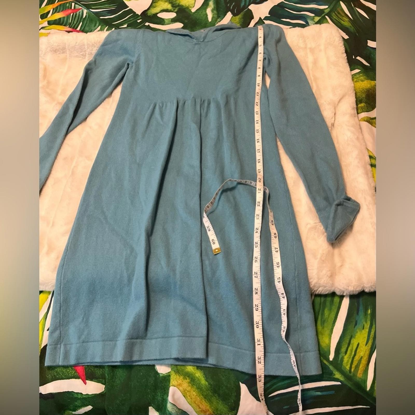 Tyler Boe XS Blue Knit Fall Winter Spring Extra Slim Casual Preppy Sweater Dress
