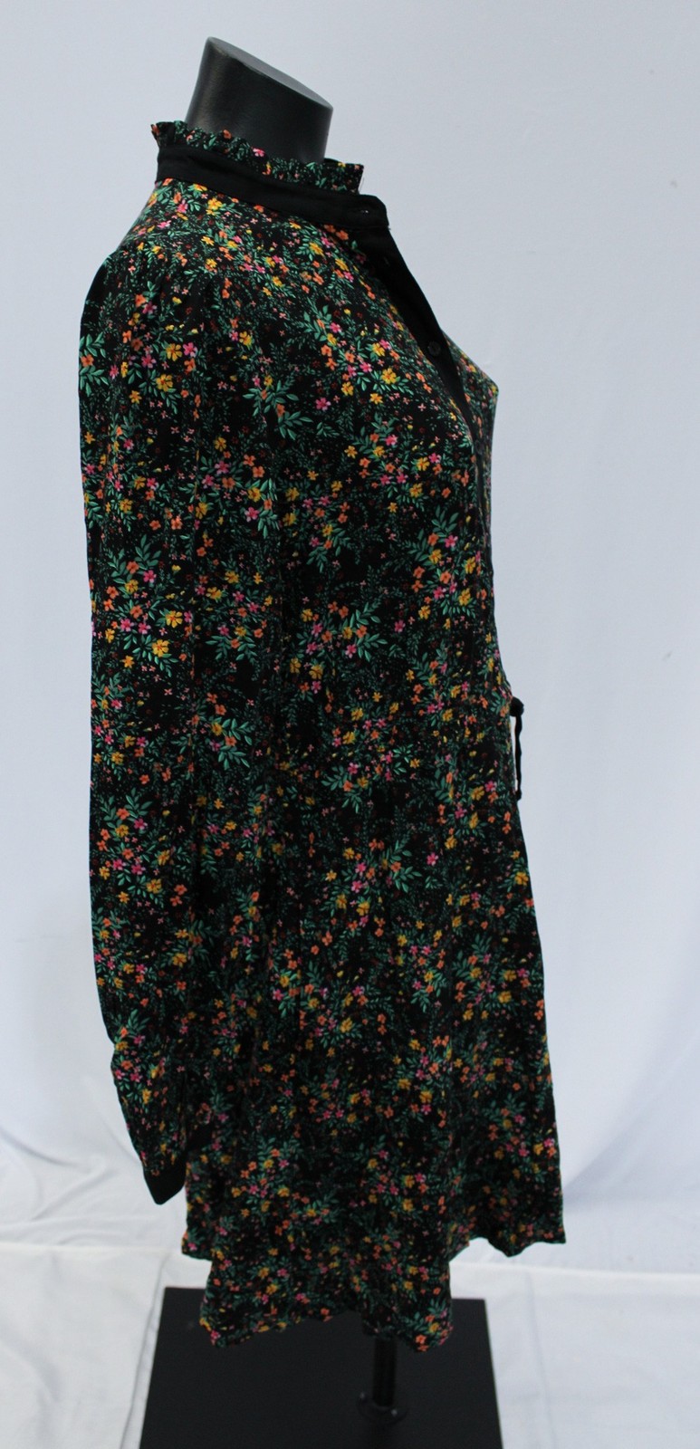 Lost + Wander Women’s Madeline L/S Mini Dress AR8 BlackMultiFloral Size XS NWT