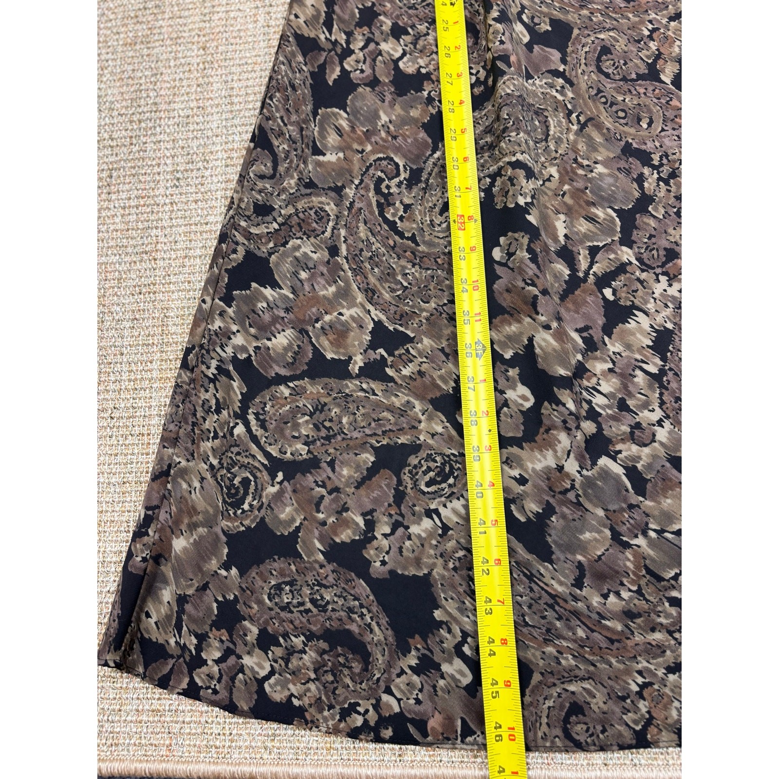 Studio 1 Paisley Print Sleeveless Dress Women’s Size 14 Black Brown