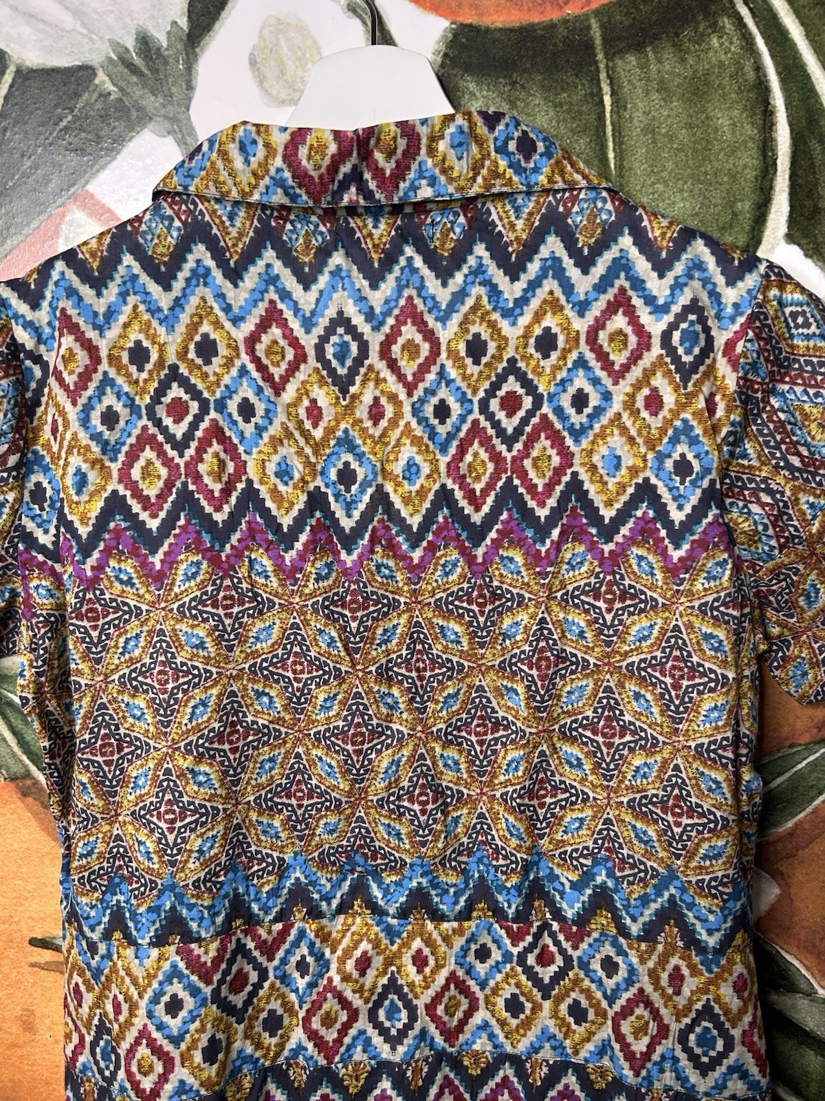Alberto Makali Small Dress Womens Printed Lightweight Viscose Short Sleeve NWT