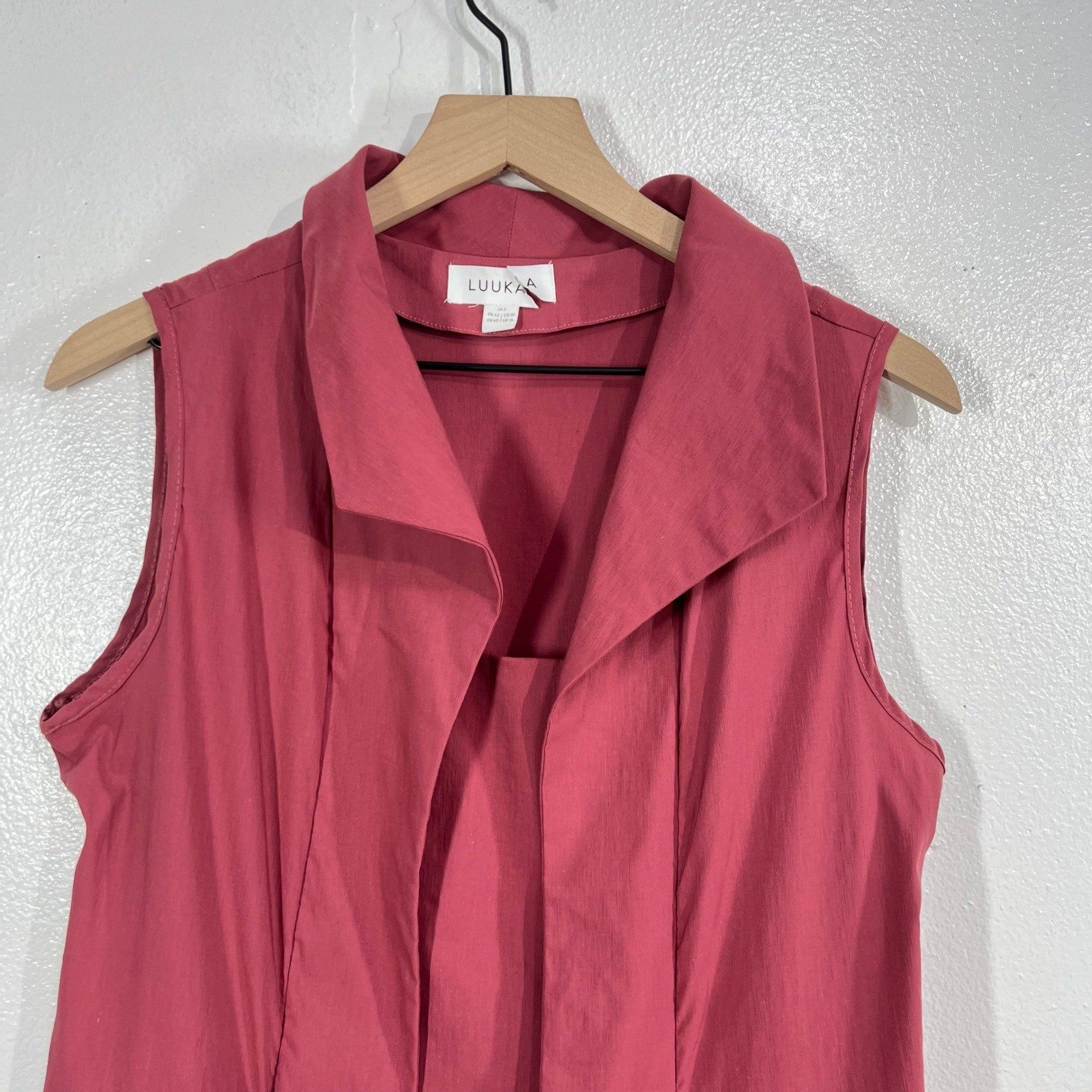 LUUKAA Sculptural Vest Meets Dress Size US 10 Dry Rose Lagenlook Avant Garde