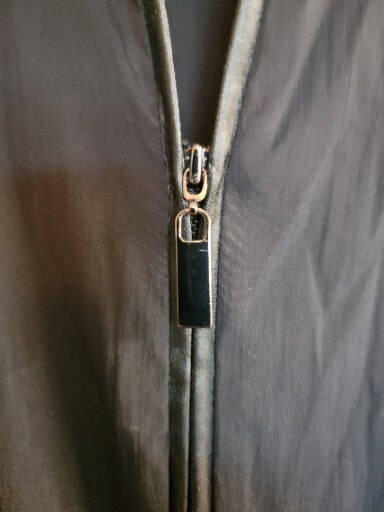 Alfani Black Sleeveless Zip Down Front Mid Length Size 14 Spanex Polyester Nylon