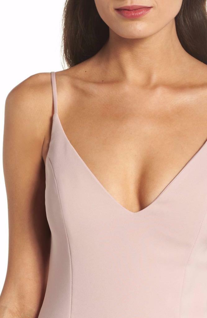 NEW Maria Bianca Nero BLUSH Milly LACE Hi-Lo HEM Flounce SHEATH Slip DRESS 0