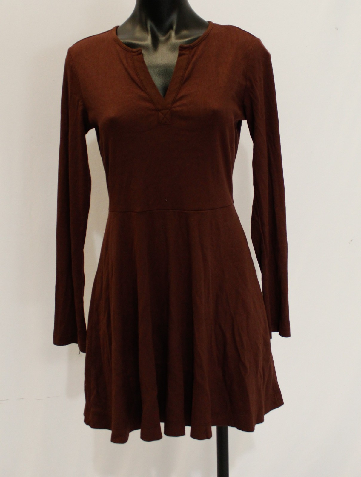 Michael Stars Women’s Petite Ultra Rib Sheila Dress JL3 Espresso Size PM NWT