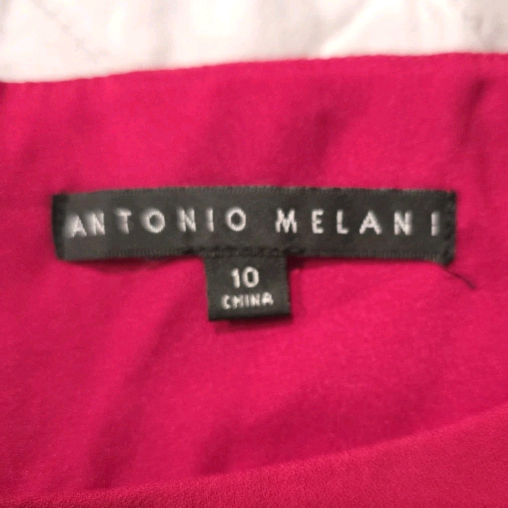 Antonio Melani Red Solid Sleeveless Maxi Knee Length Dress Womens Regular 10