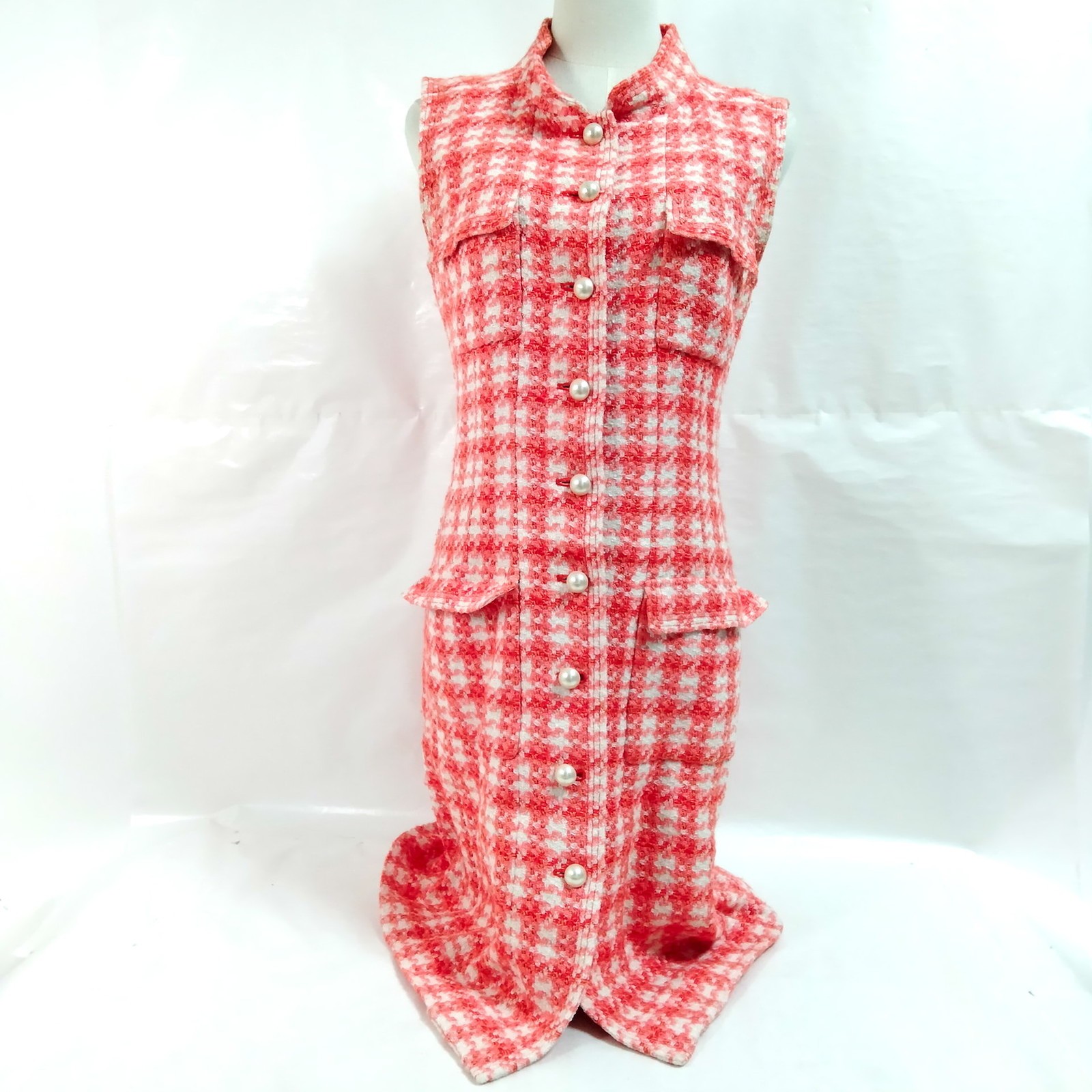 Chanel 01P　Dress Ladies Rayon Wool Cotton 2554549