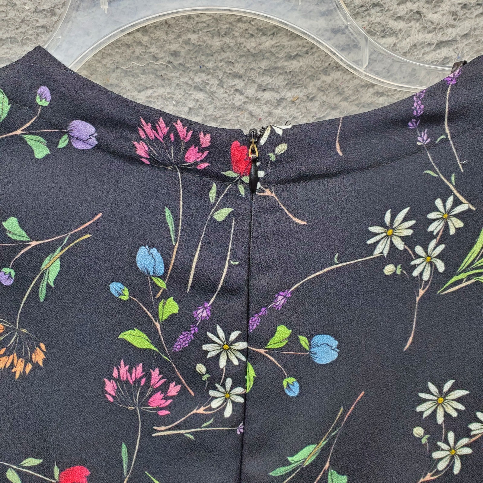 Willow & Clay Mini Dress Womens XS Multi Floral Long Sleeve Keyhole Neck Belted
