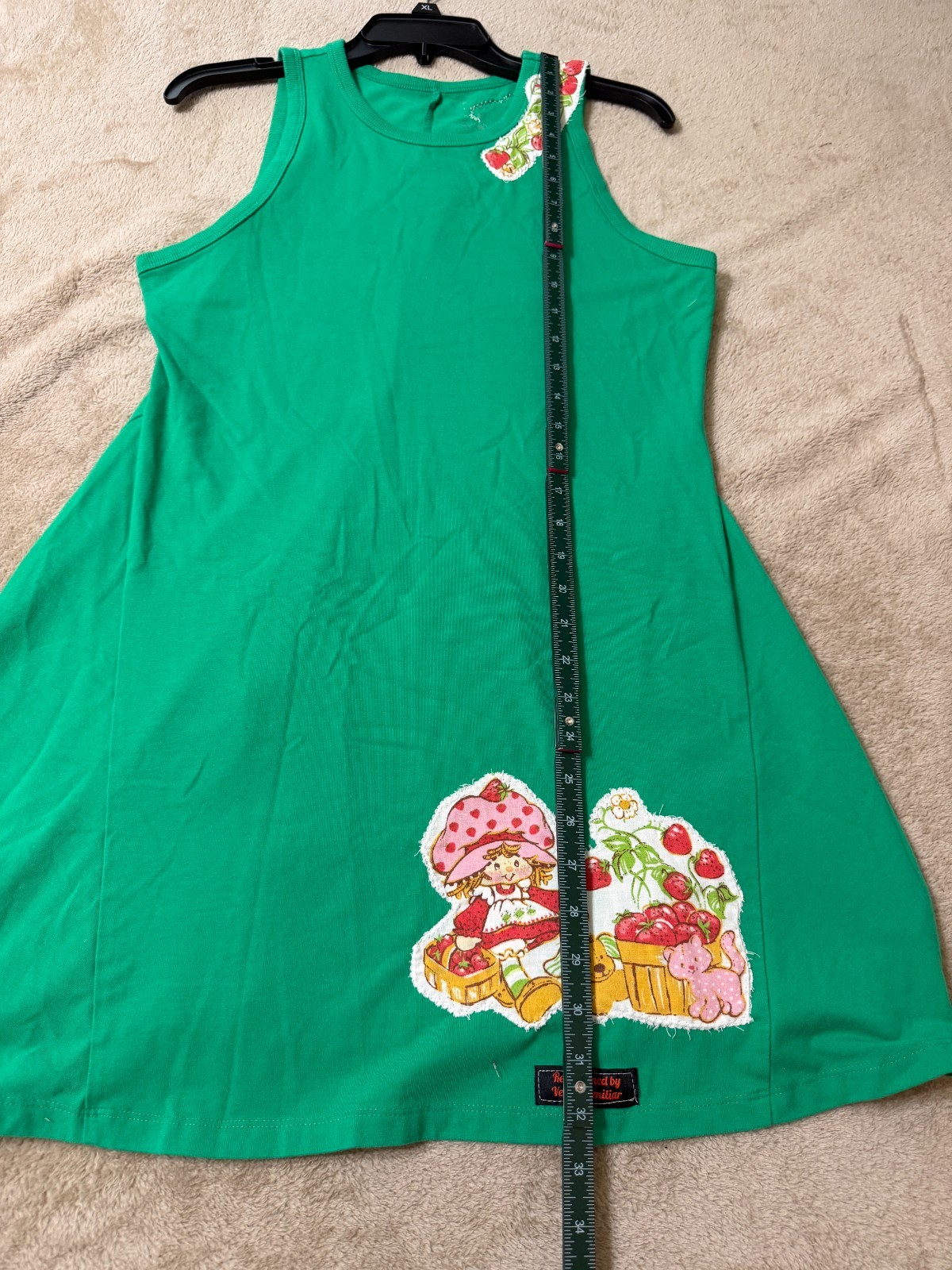 Strawberry Shortcake Upcycled Green Dress Women’s M – Velvet Familiar